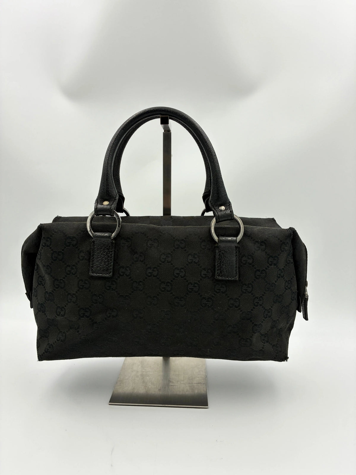 Preloved | Gucci GG Monogram Håndtaske i Sort Canvas Gucci
