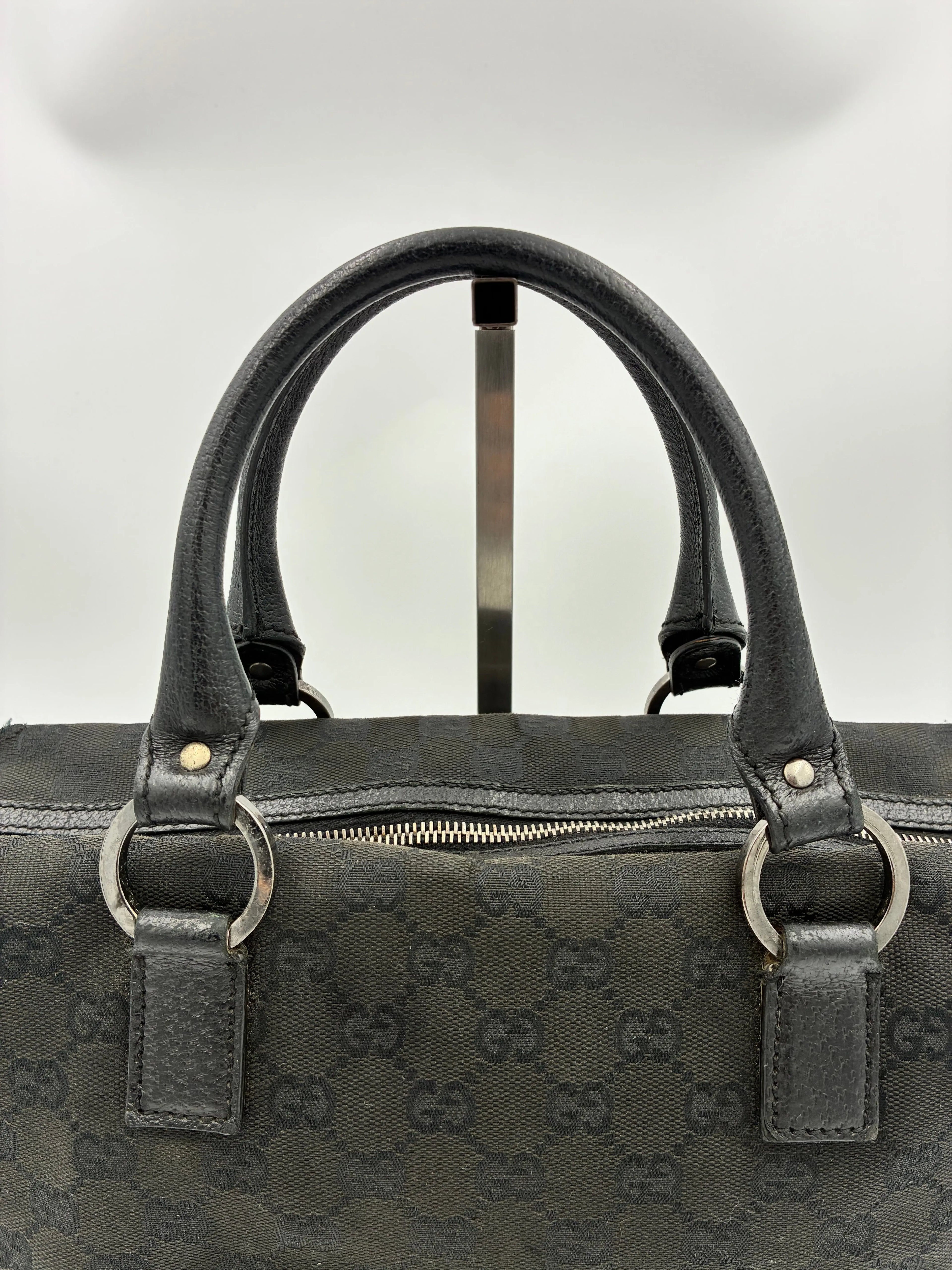 Preloved | Gucci GG Monogram Håndtaske i Sort Canvas Gucci