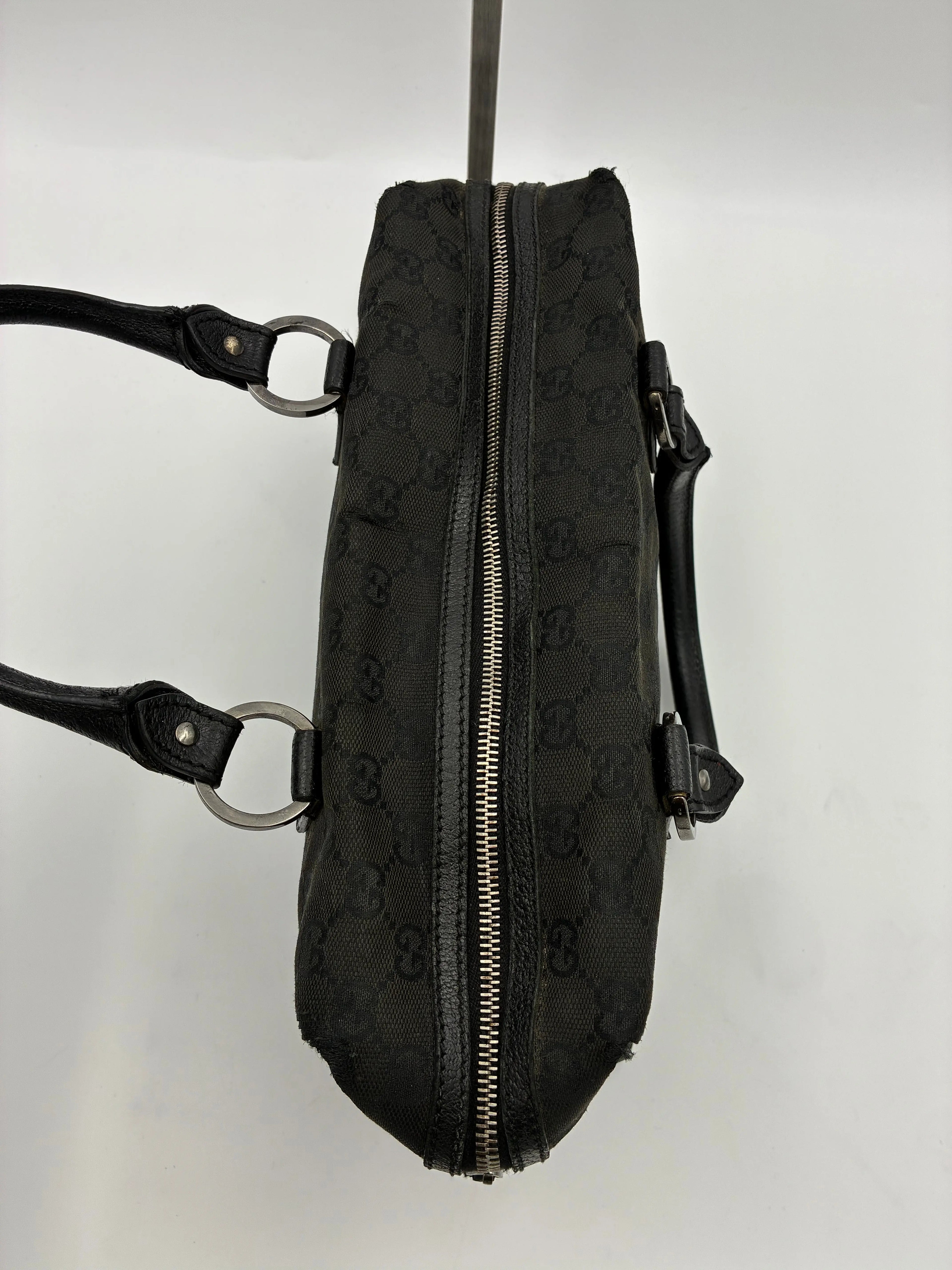 Preloved | Gucci GG Monogram Håndtaske i Sort Canvas Gucci