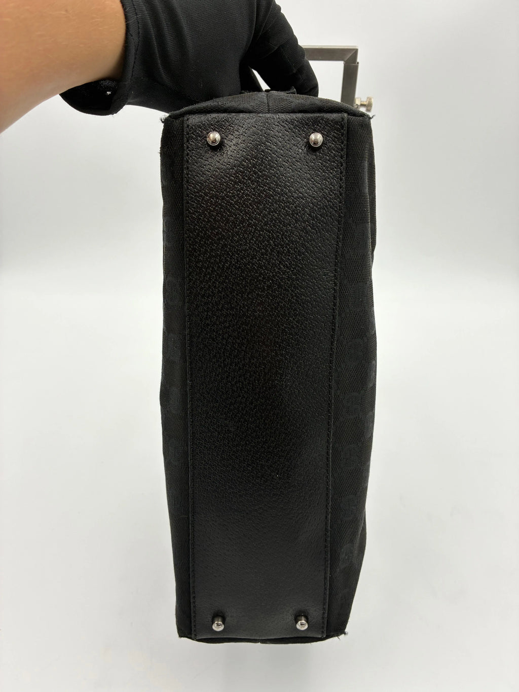 Preloved | Gucci GG Monogram Håndtaske i Sort Canvas Gucci
