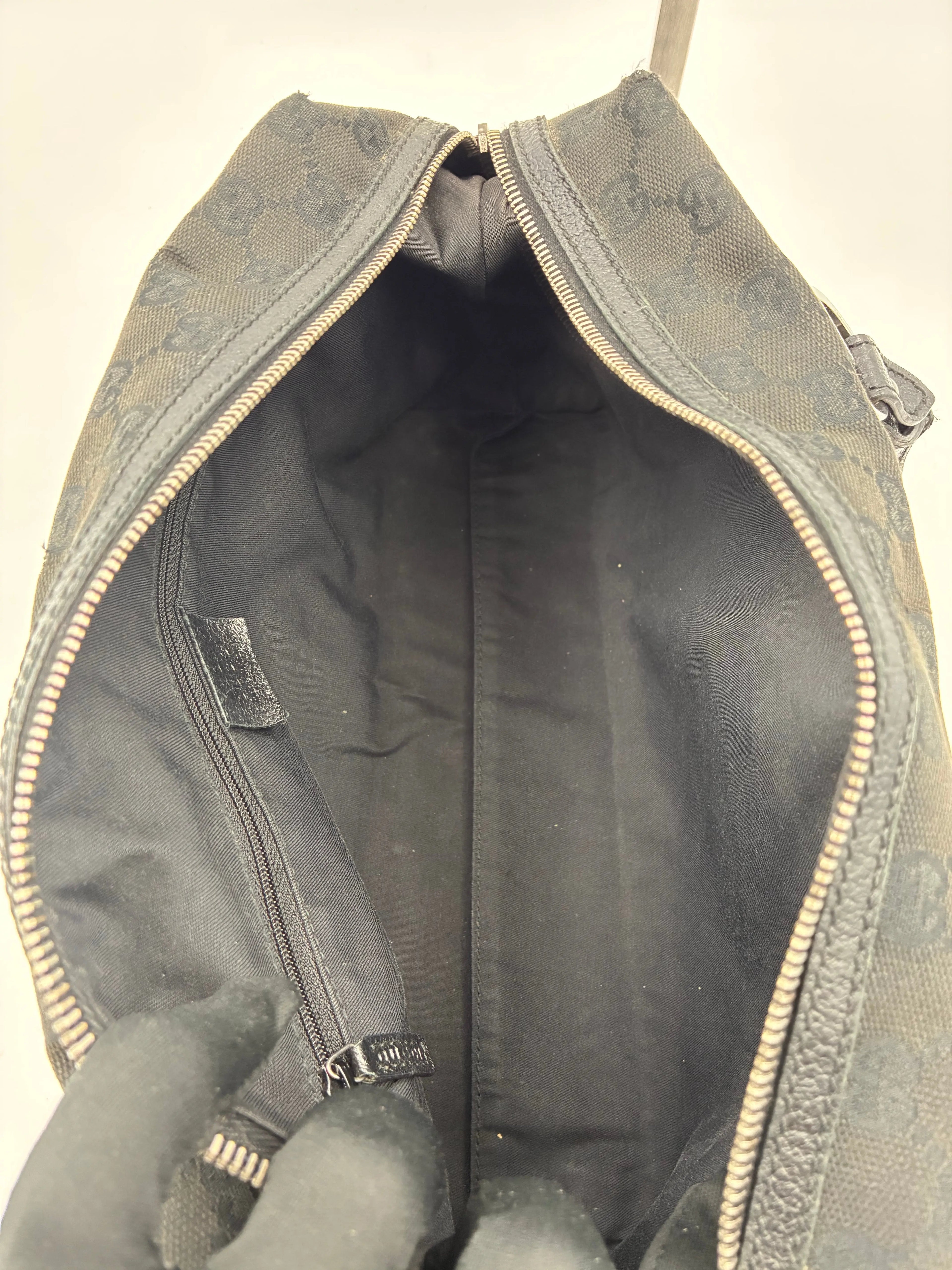 Preloved | Gucci GG Monogram Håndtaske i Sort Canvas Gucci