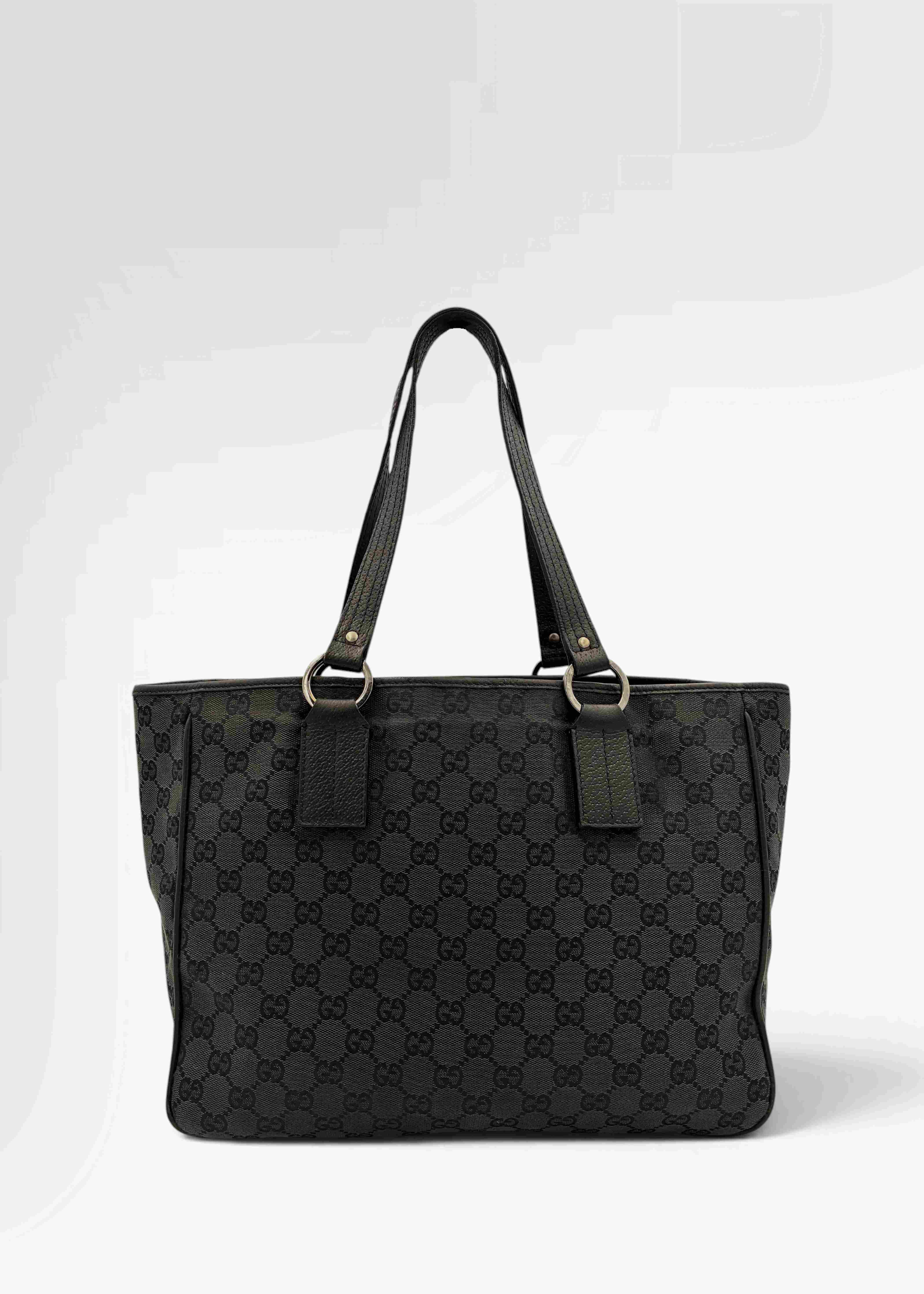 Preloved | Gucci GG Monogram Totebag Håndtaske i Sort Canvas Gucci