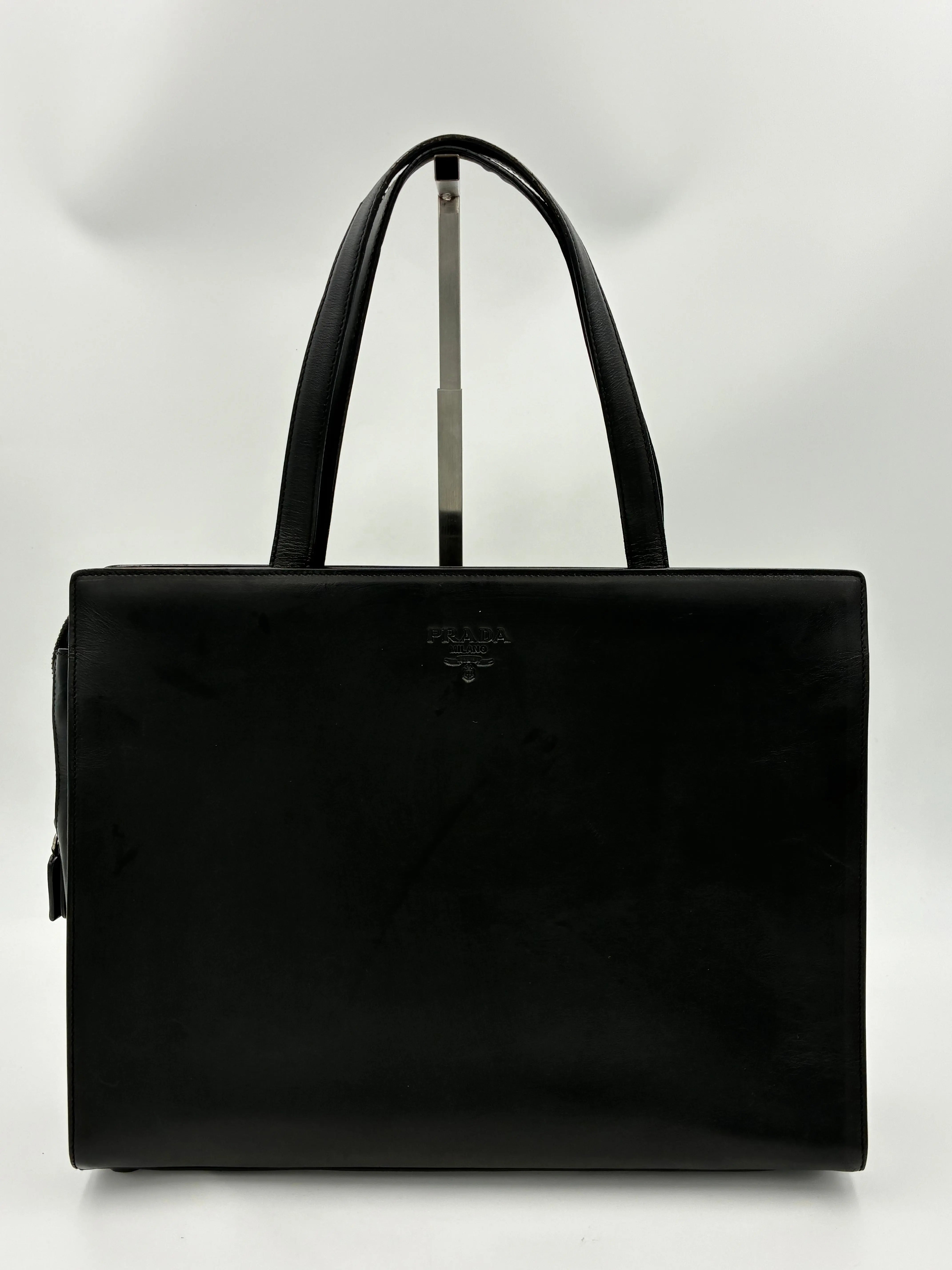 Preloved | Prada Håndtaske i Sort Vitello Læder Prada