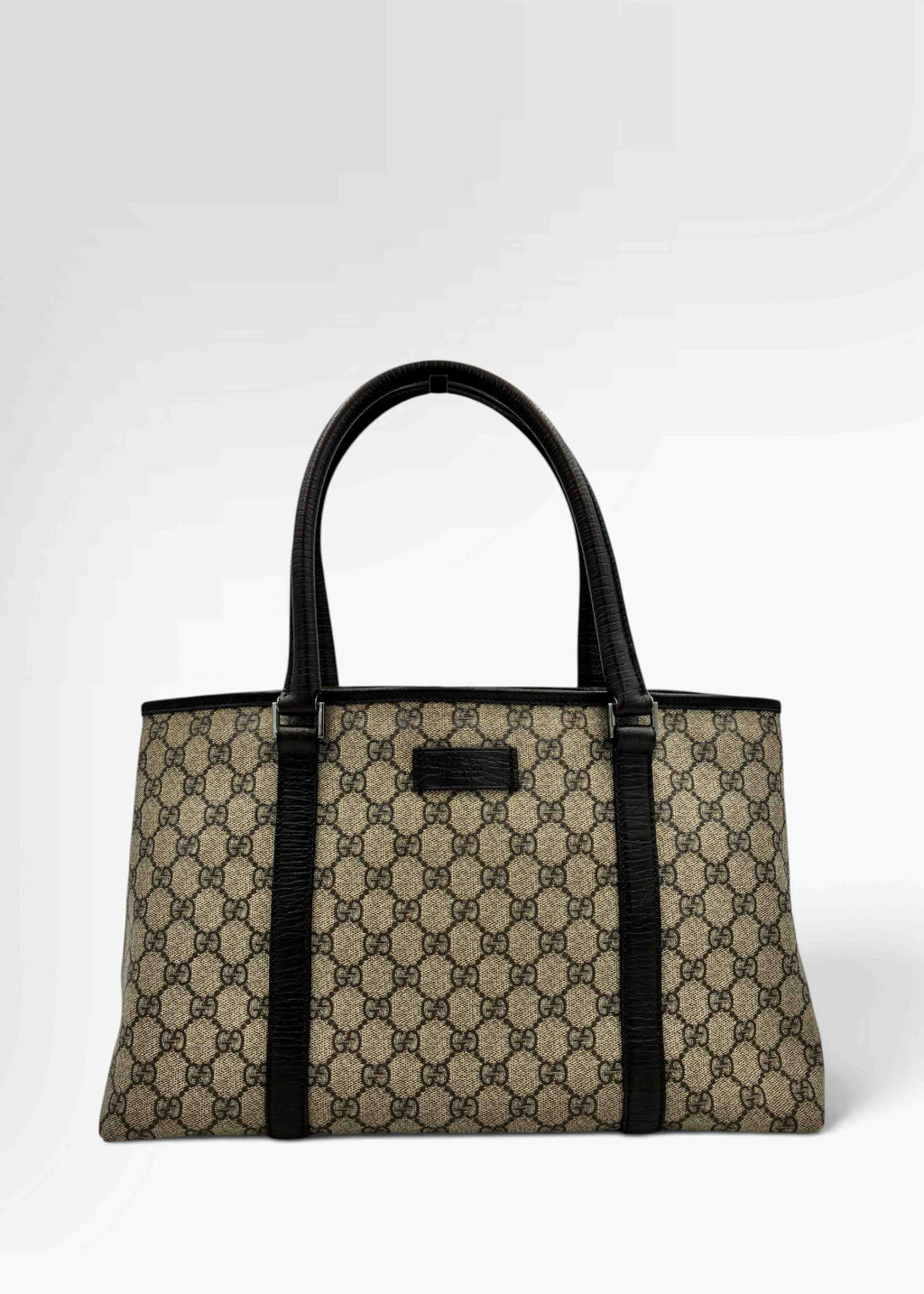 Preloved | Gucci GG Supreme Monogram Totebag Håndtaske i Brun Canvas Gucci