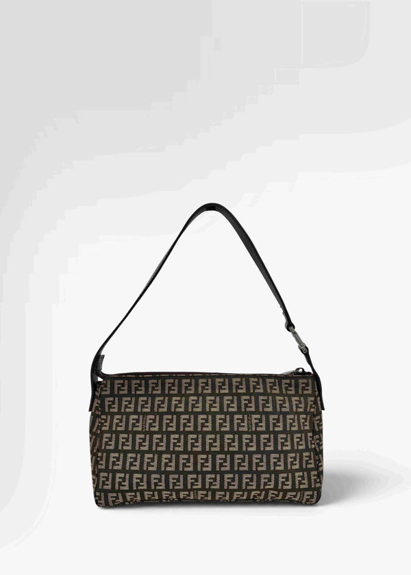 Preloved | Fendi Zucca Monogram Skuldertaske i Brun Canvas Fendi