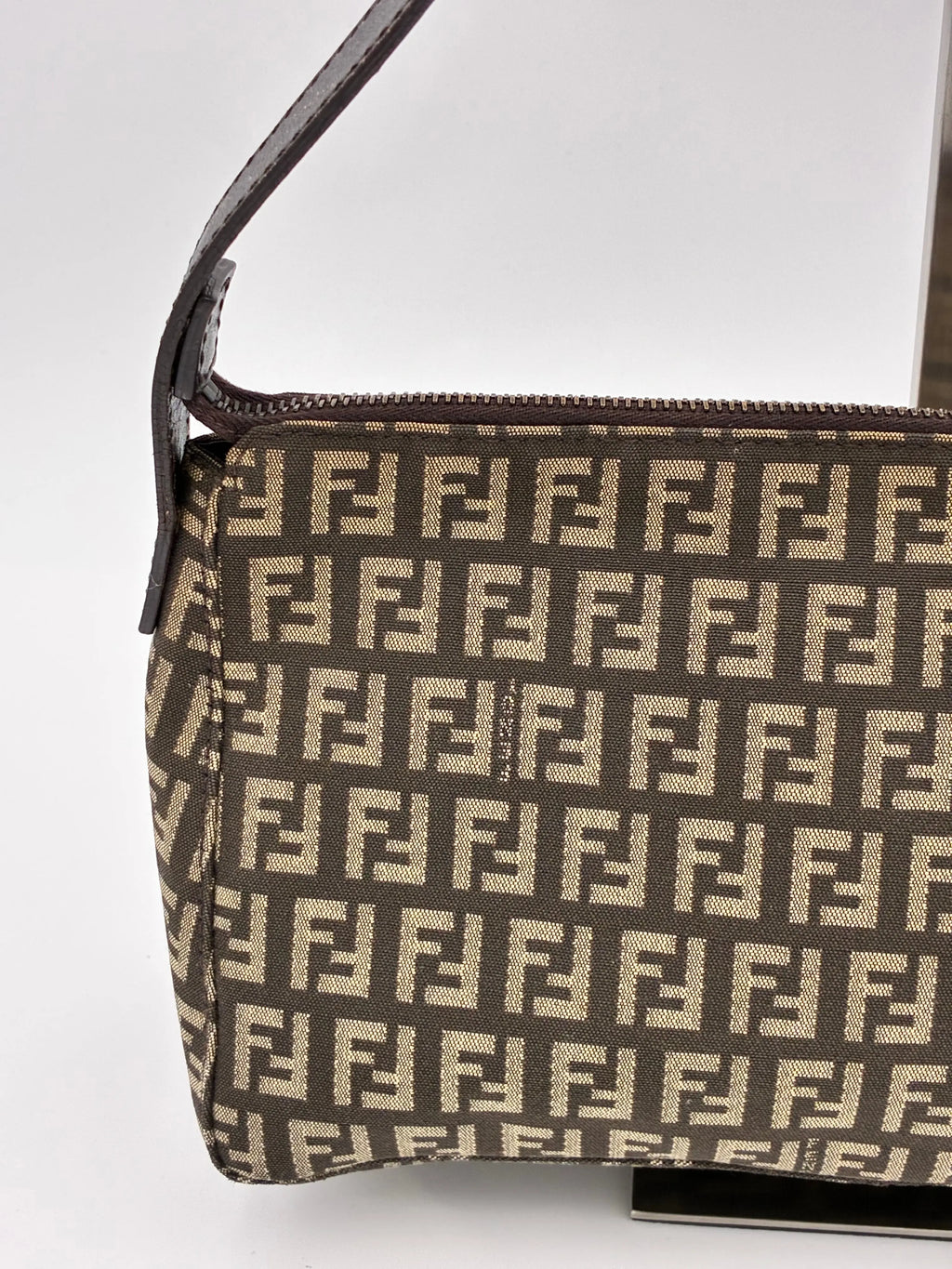 Preloved | Fendi Zucca Monogram Skuldertaske i Brun Canvas Fendi
