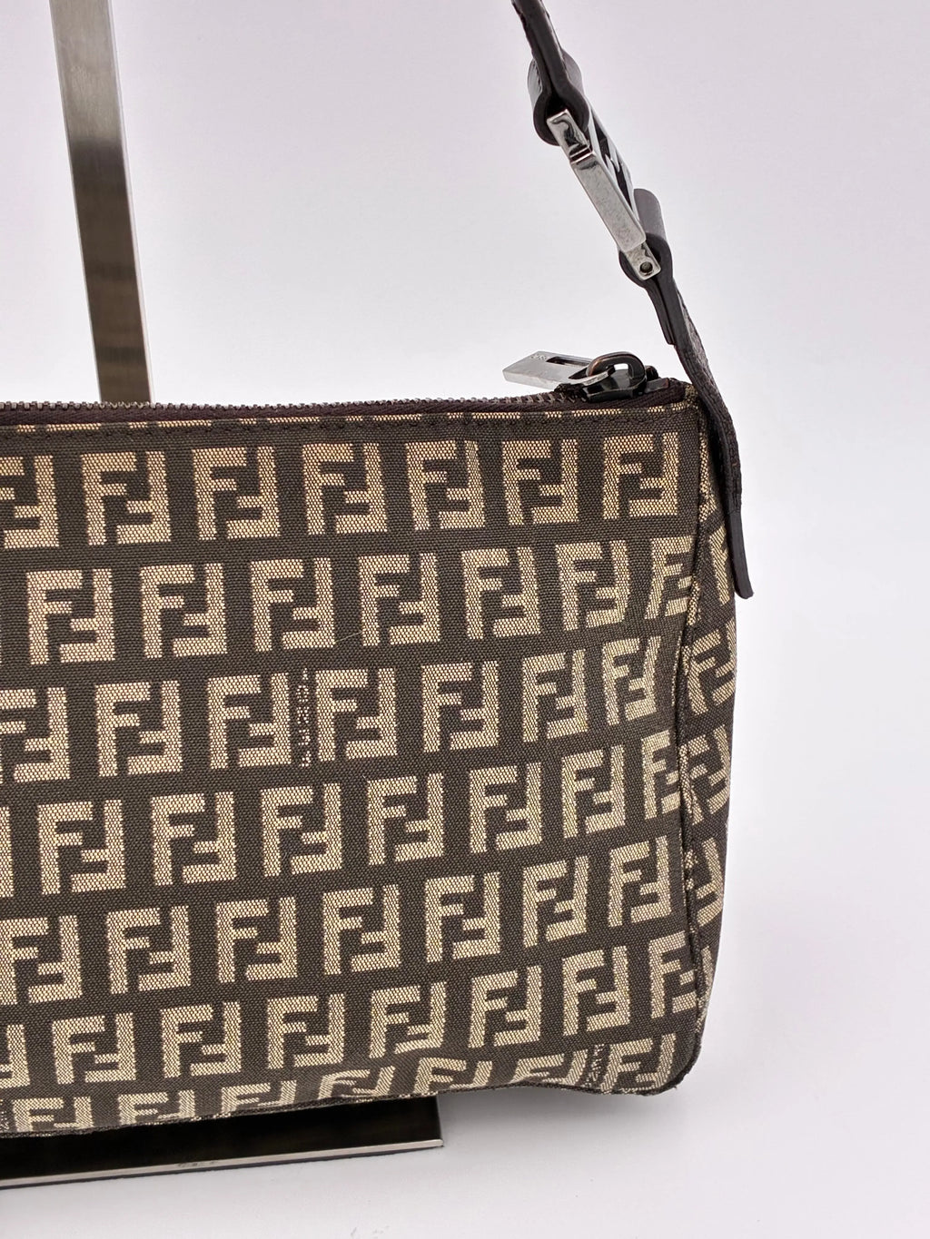 Preloved | Fendi Zucca Monogram Skuldertaske i Brun Canvas Fendi