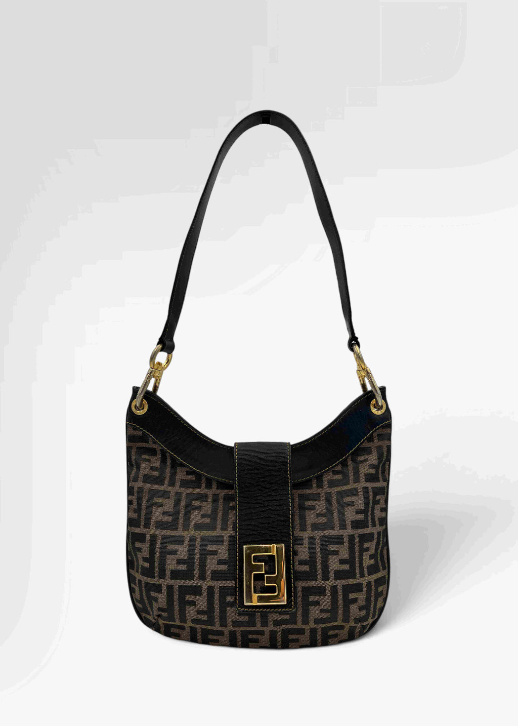 Preloved | Fendi Zucca Monogram Mamma Skuldertaske i Brun Canvas Fendi
