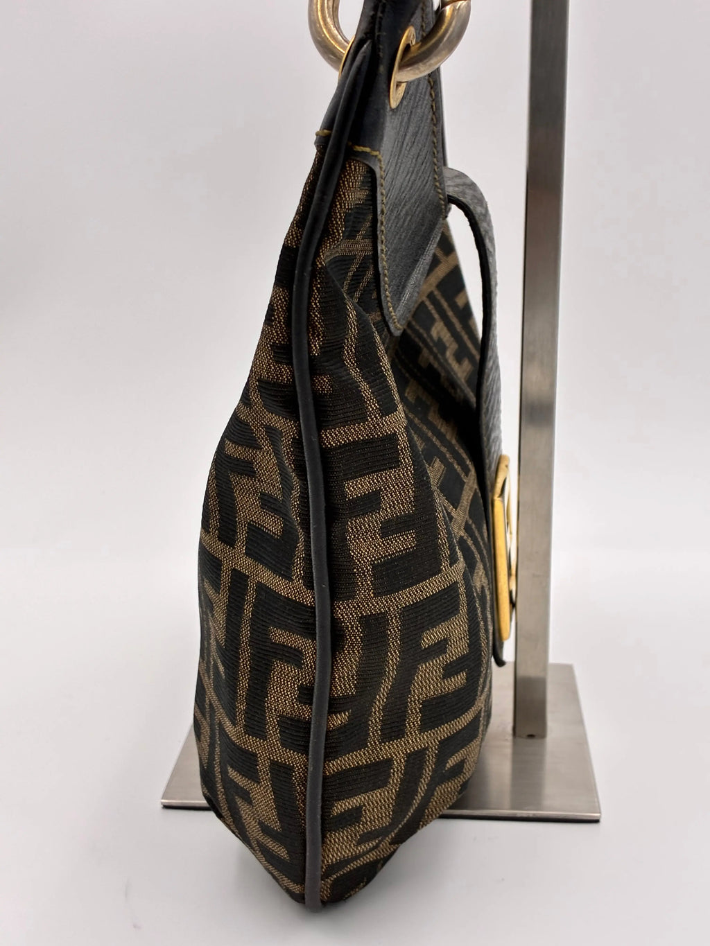 Preloved | Fendi Zucca Monogram Mamma Skuldertaske i Brun Canvas Fendi