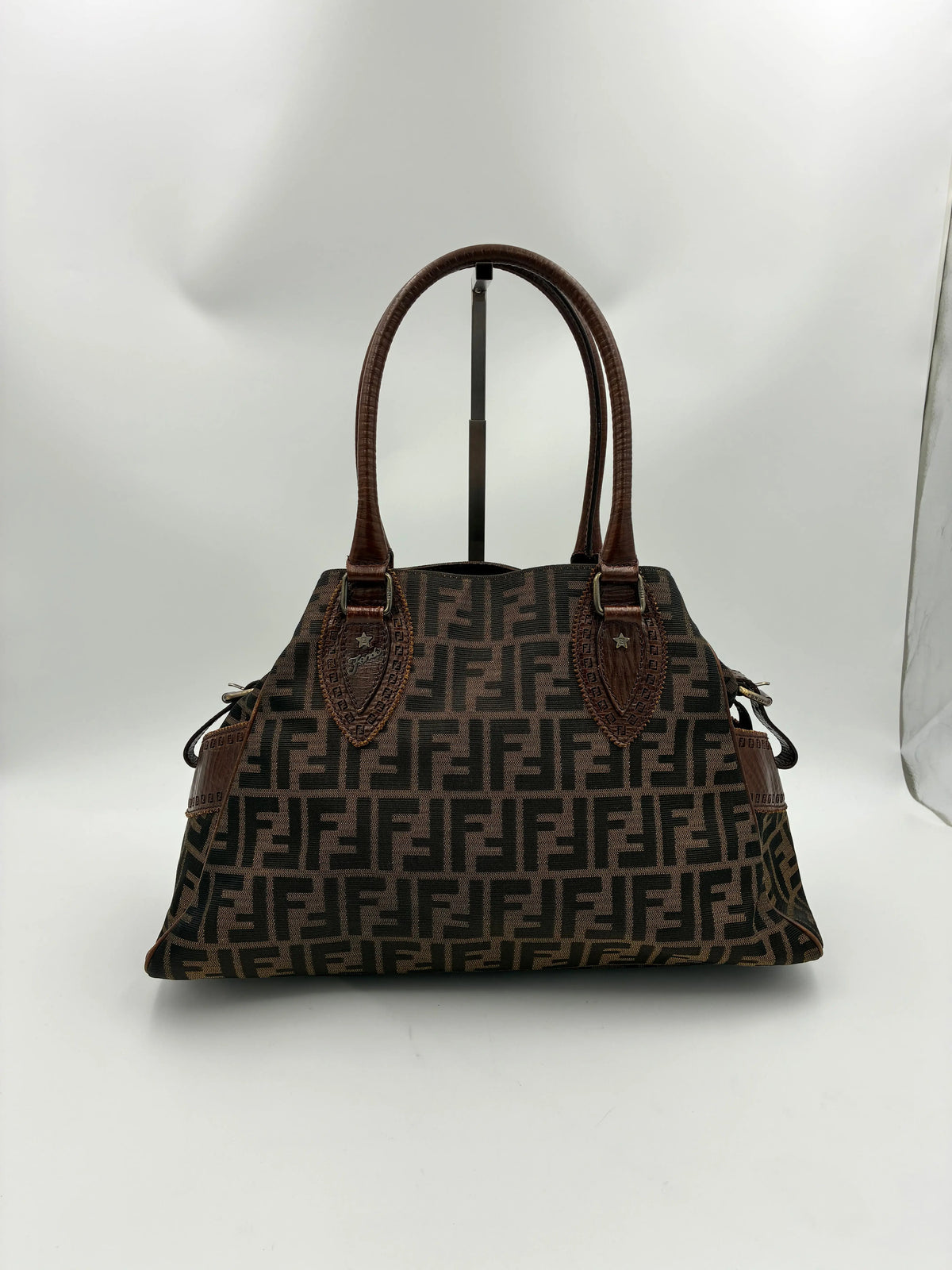 Preloved | Fendi Zucca Monogram Håndtaske i Brun Canvas Fendi