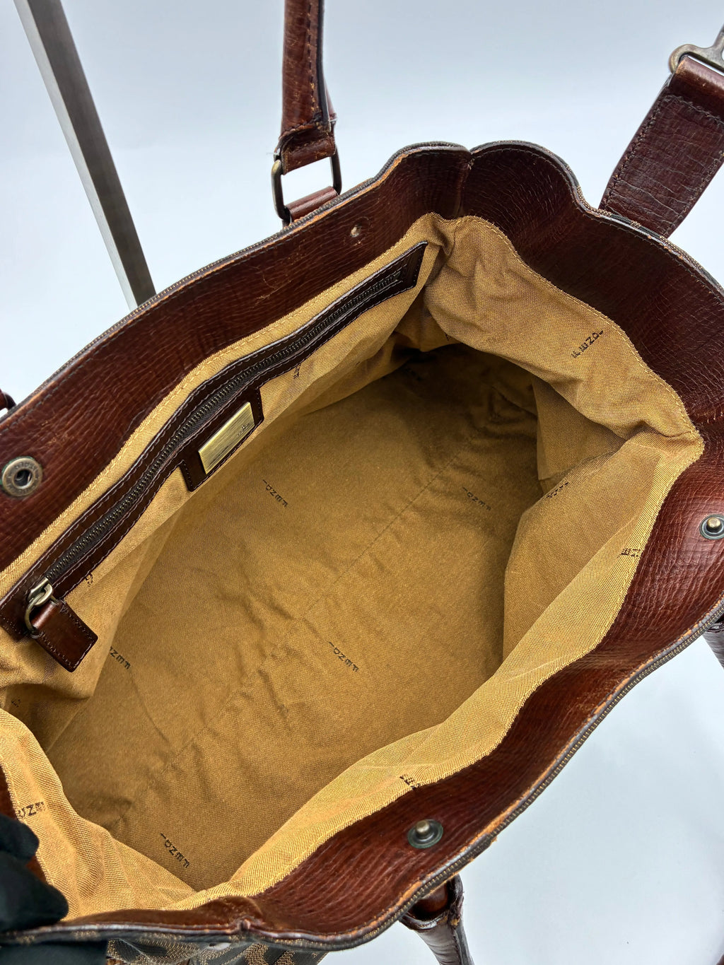 Preloved | Fendi Zucca Monogram Håndtaske i Brun Canvas Fendi