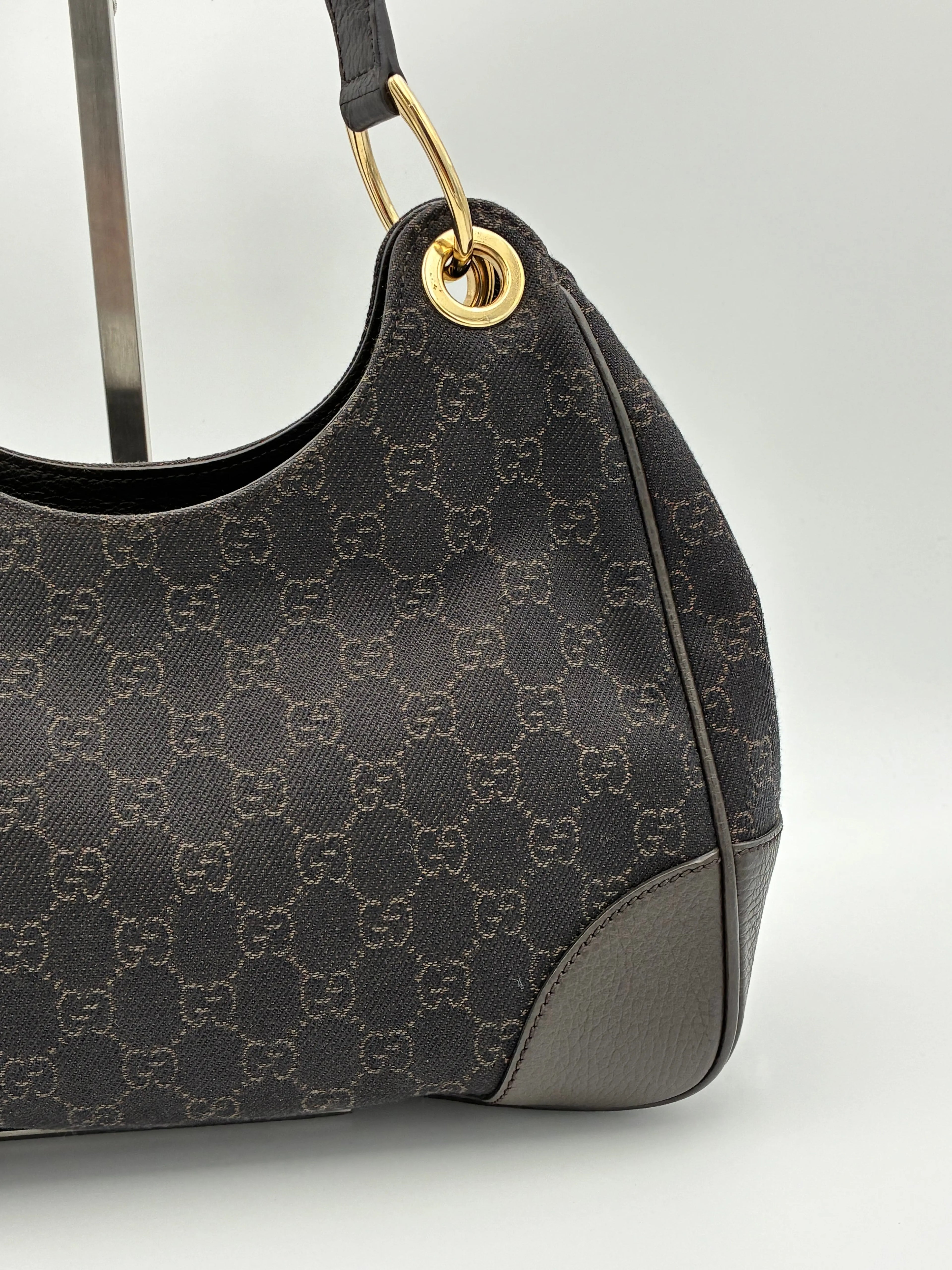 Preloved | Gucci GG Monogram Skuldertaske i Sort Canvas Gucci