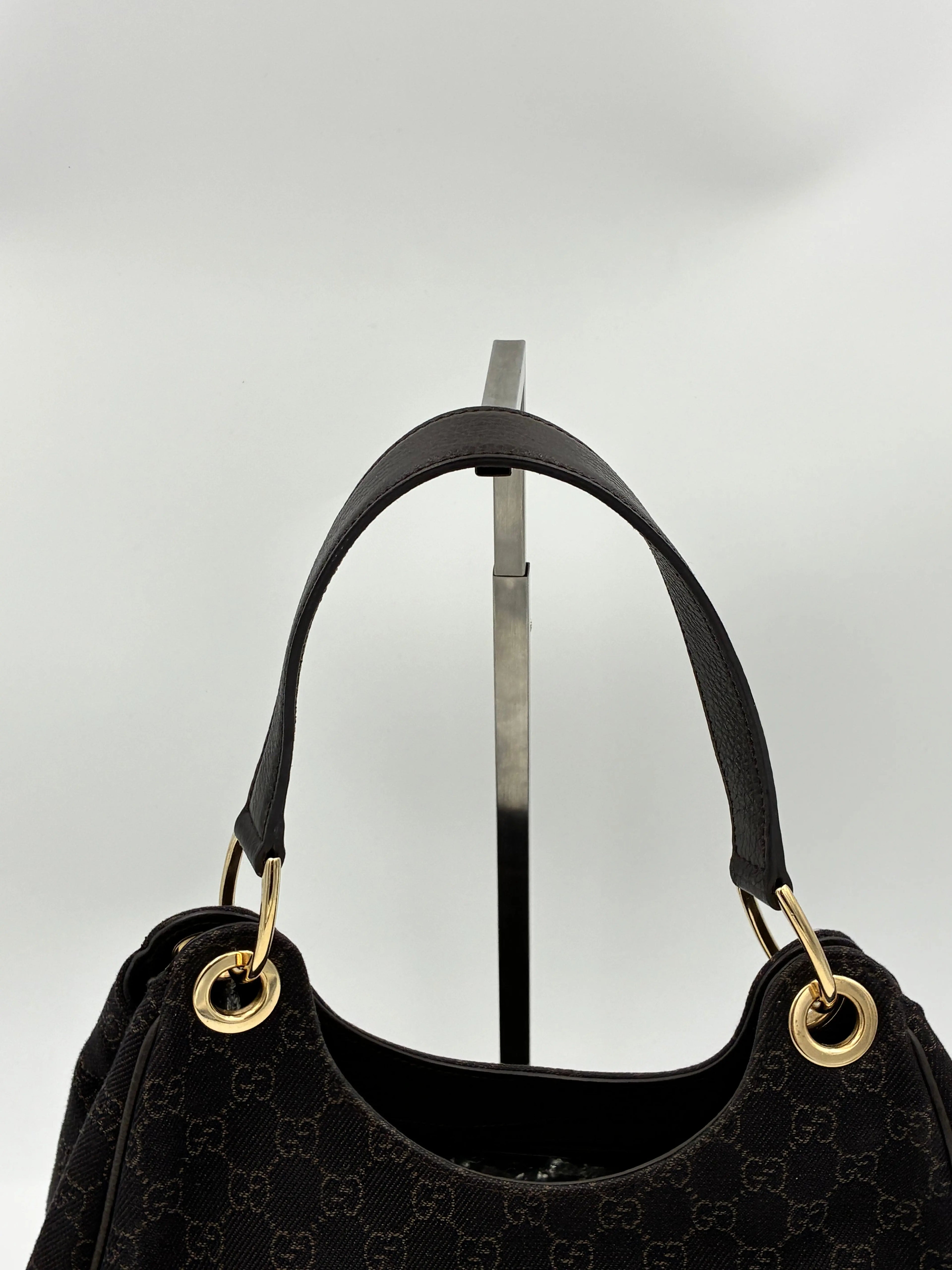 Preloved | Gucci GG Monogram Skuldertaske i Sort Canvas Gucci