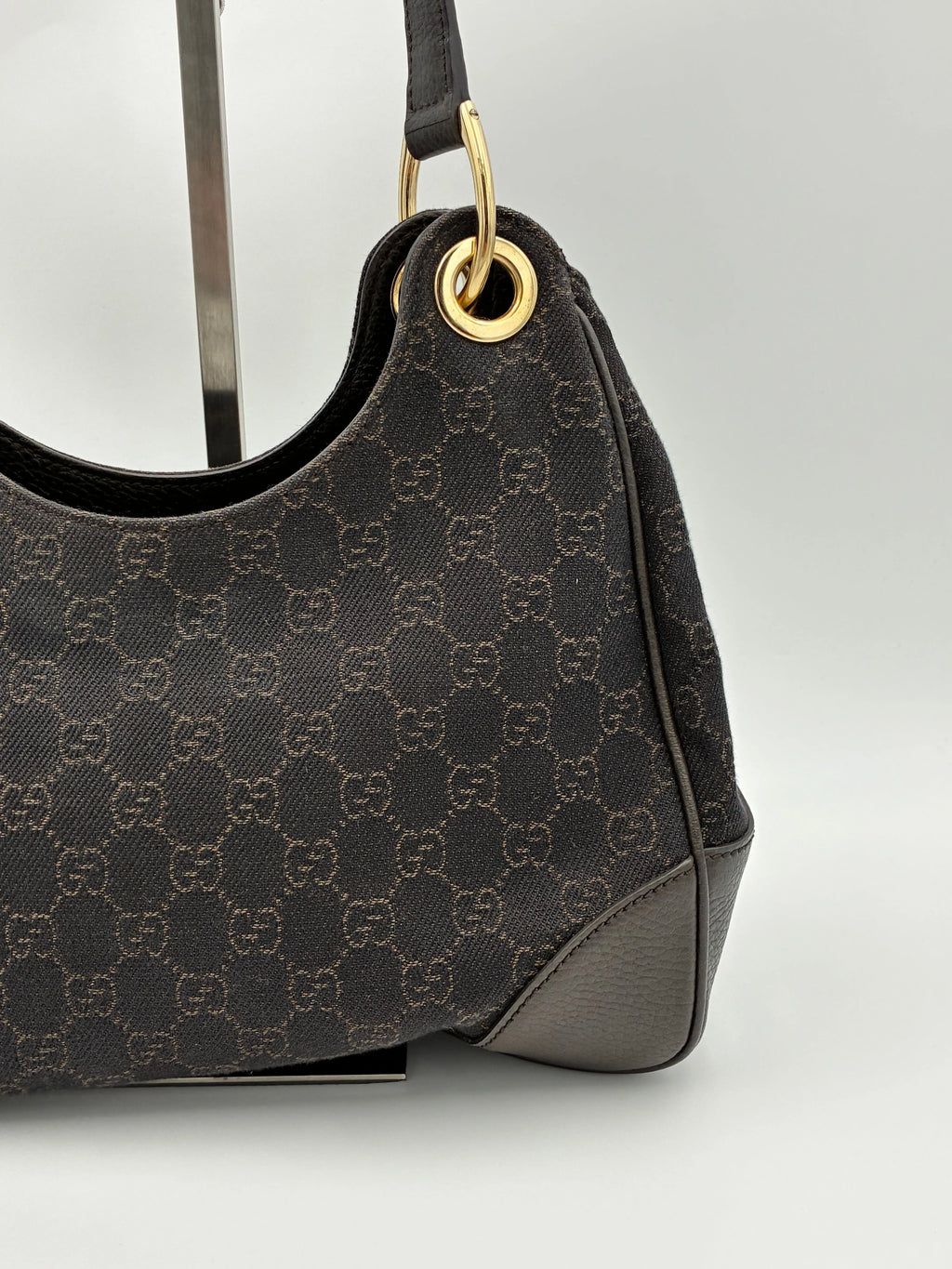 Preloved | Gucci GG Monogram Skuldertaske i Sort Canvas Gucci