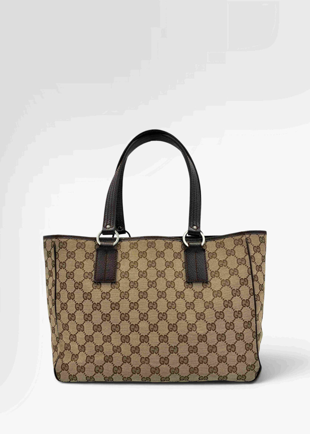 Preloved | Gucci GG Monogram Totebag Håndtaske i Brun Canvas Gucci