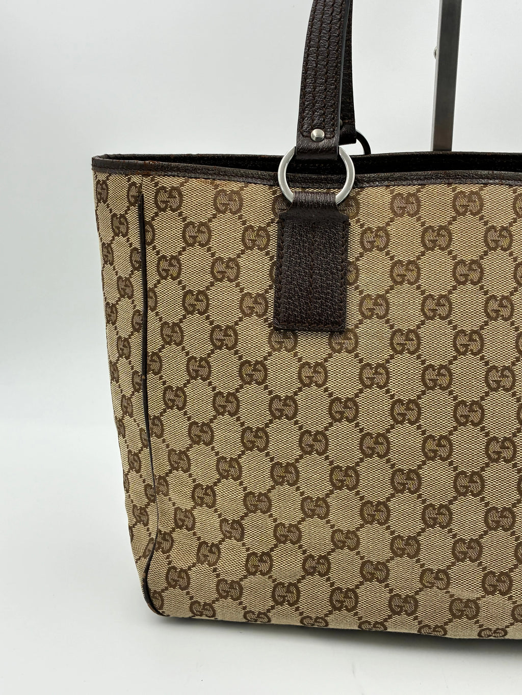 Preloved | Gucci GG Monogram Totebag Håndtaske i Brun Canvas Gucci