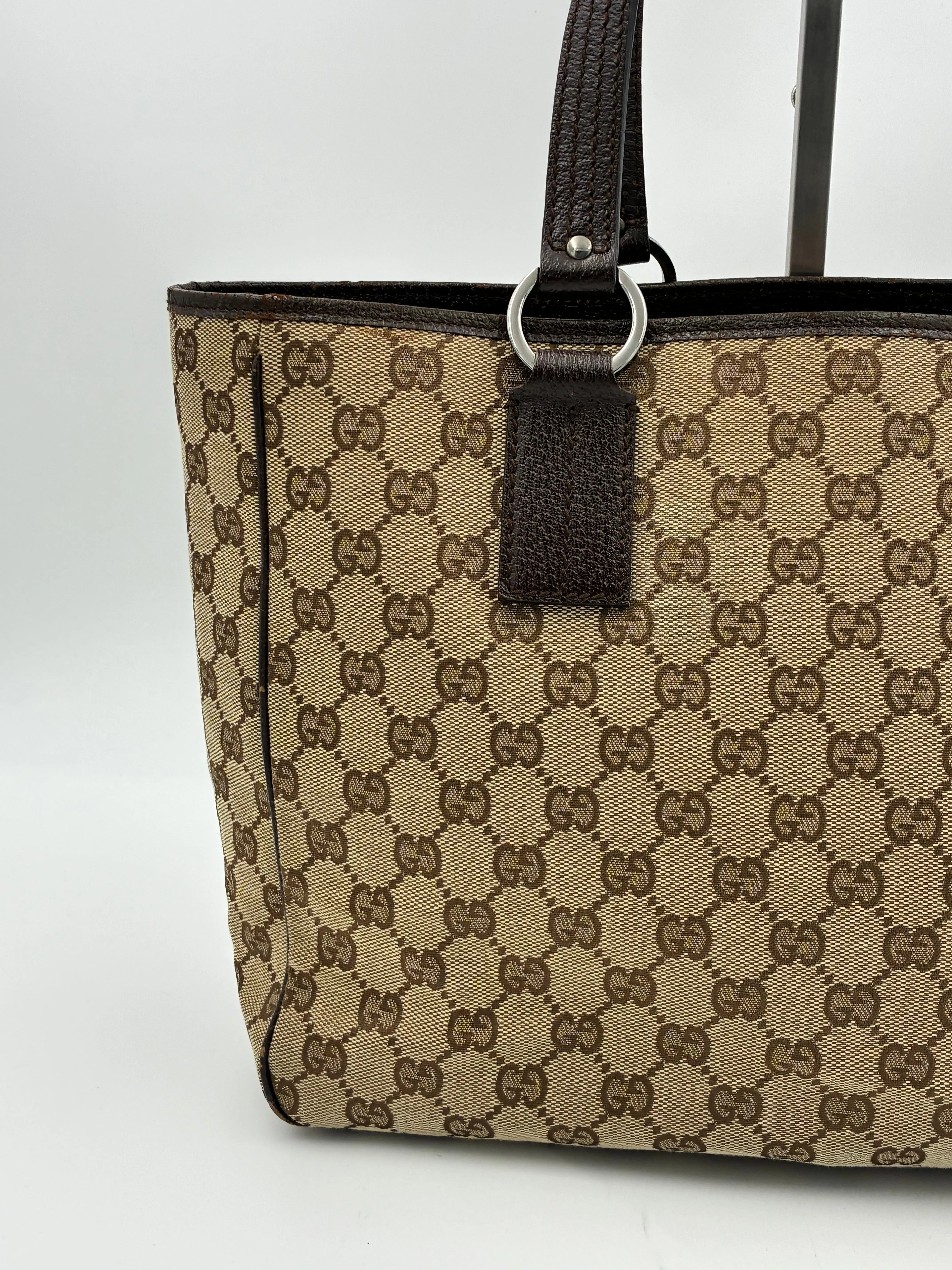 Preloved | Gucci GG Monogram Totebag Håndtaske i Brun Canvas Gucci