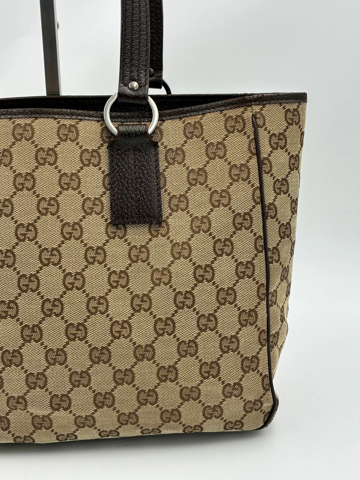 Preloved | Gucci GG Monogram Totebag Håndtaske i Brun Canvas Gucci