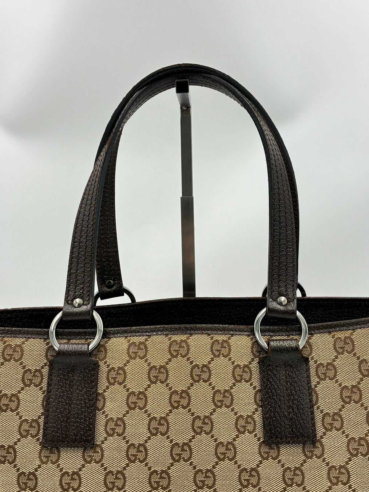 Preloved | Gucci GG Monogram Totebag Håndtaske i Brun Canvas Gucci