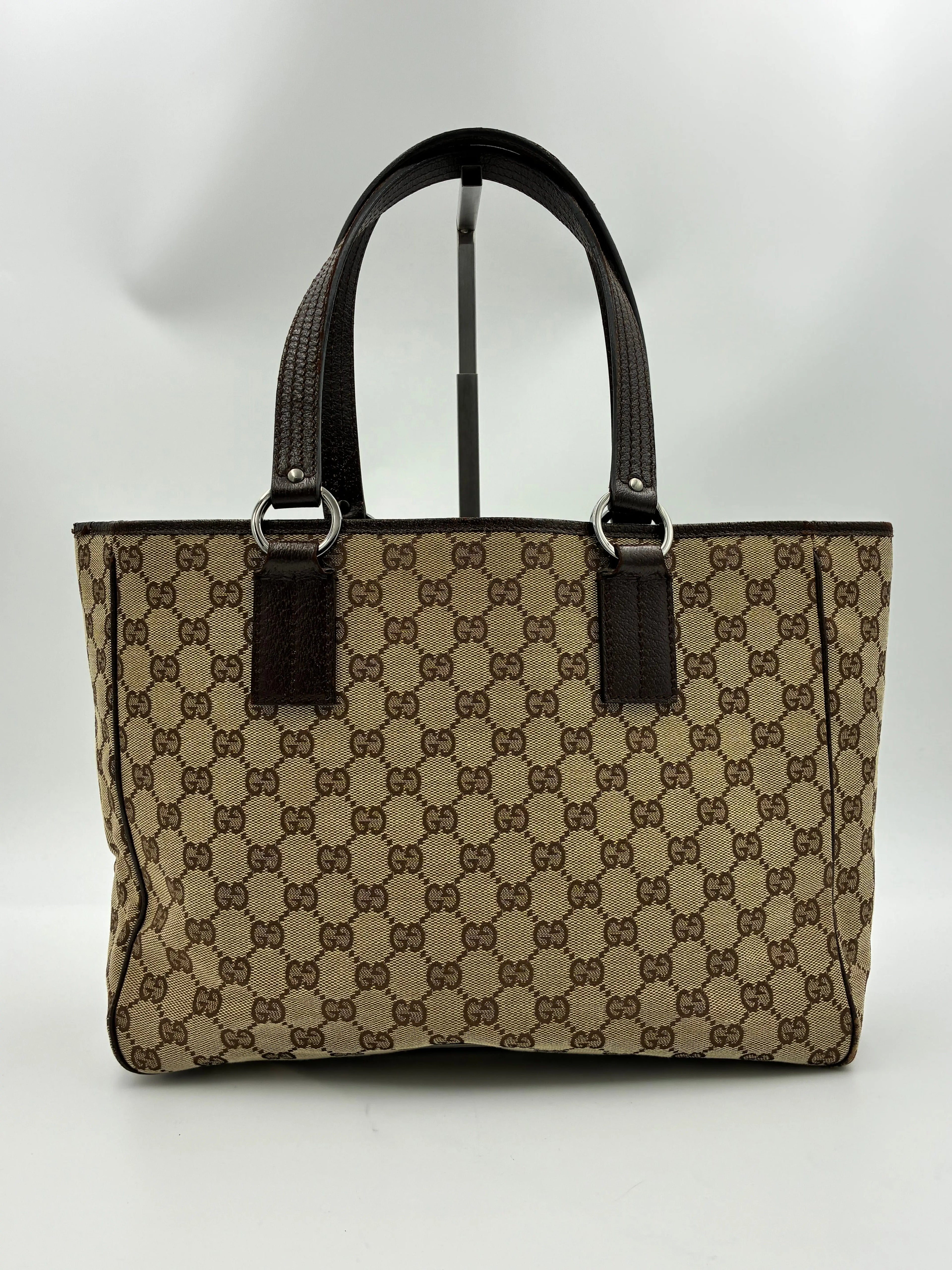Preloved | Gucci GG Monogram Totebag Håndtaske i Brun Canvas Gucci