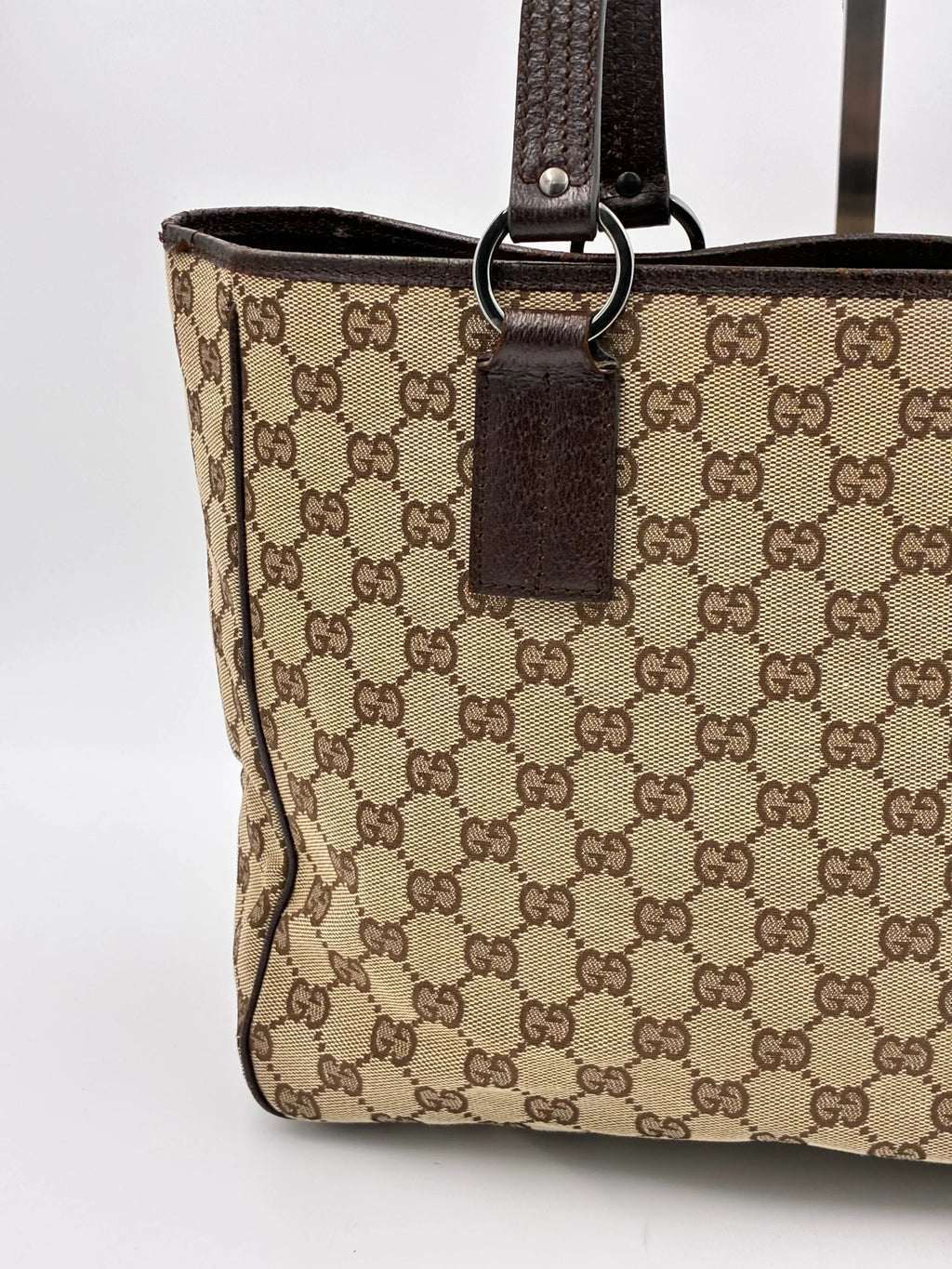 Preloved | Gucci GG Monogram Totebag Håndtaske i Brun Canvas Gucci