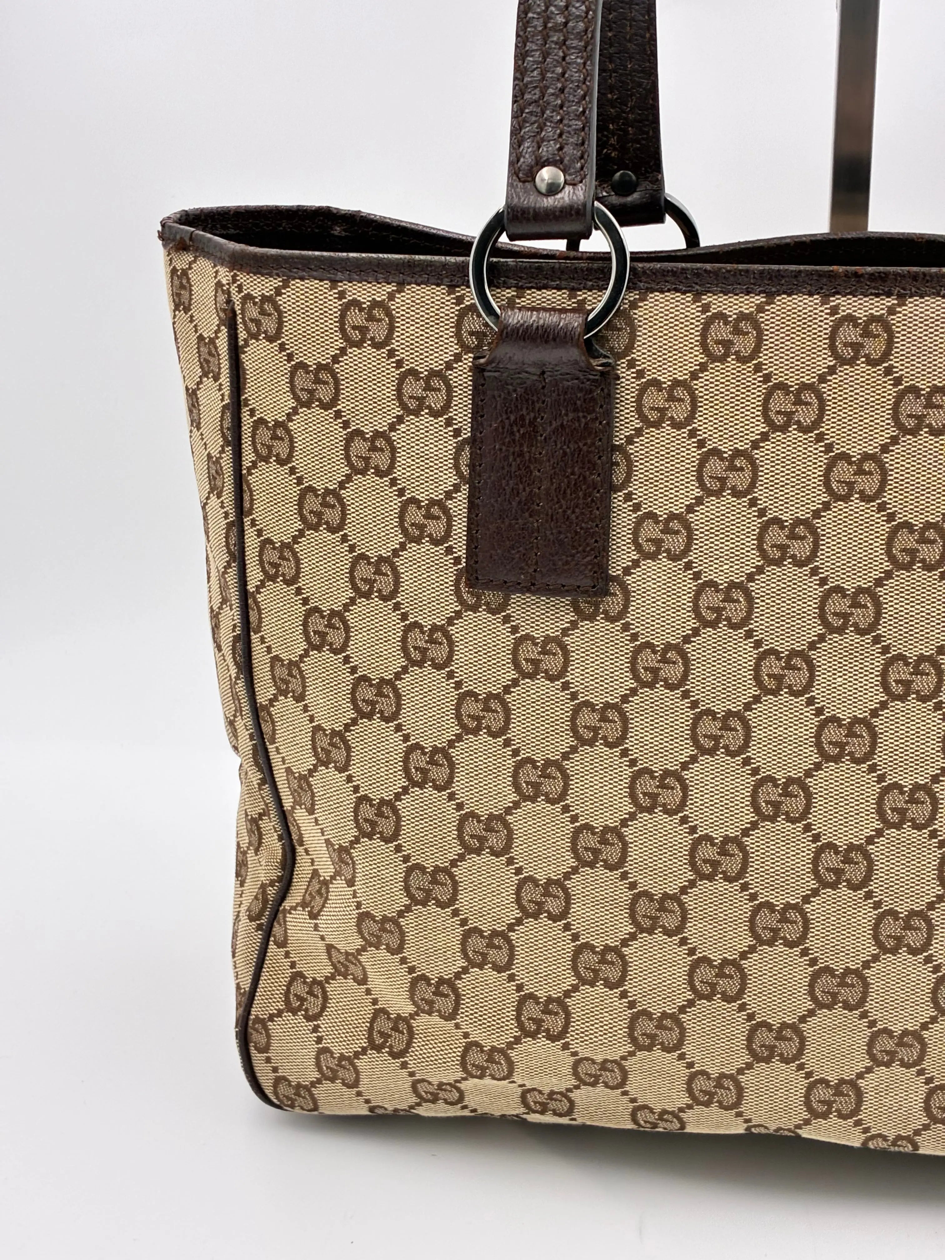 Preloved | Gucci GG Monogram Totebag Håndtaske i Brun Canvas Gucci