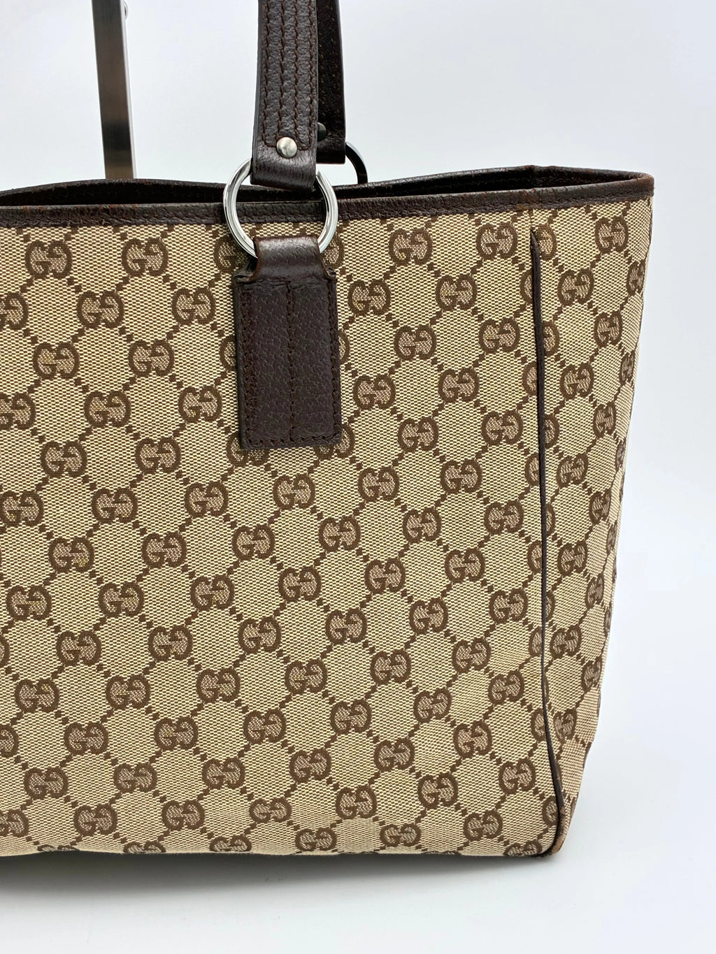 Preloved | Gucci GG Monogram Totebag Håndtaske i Brun Canvas Gucci