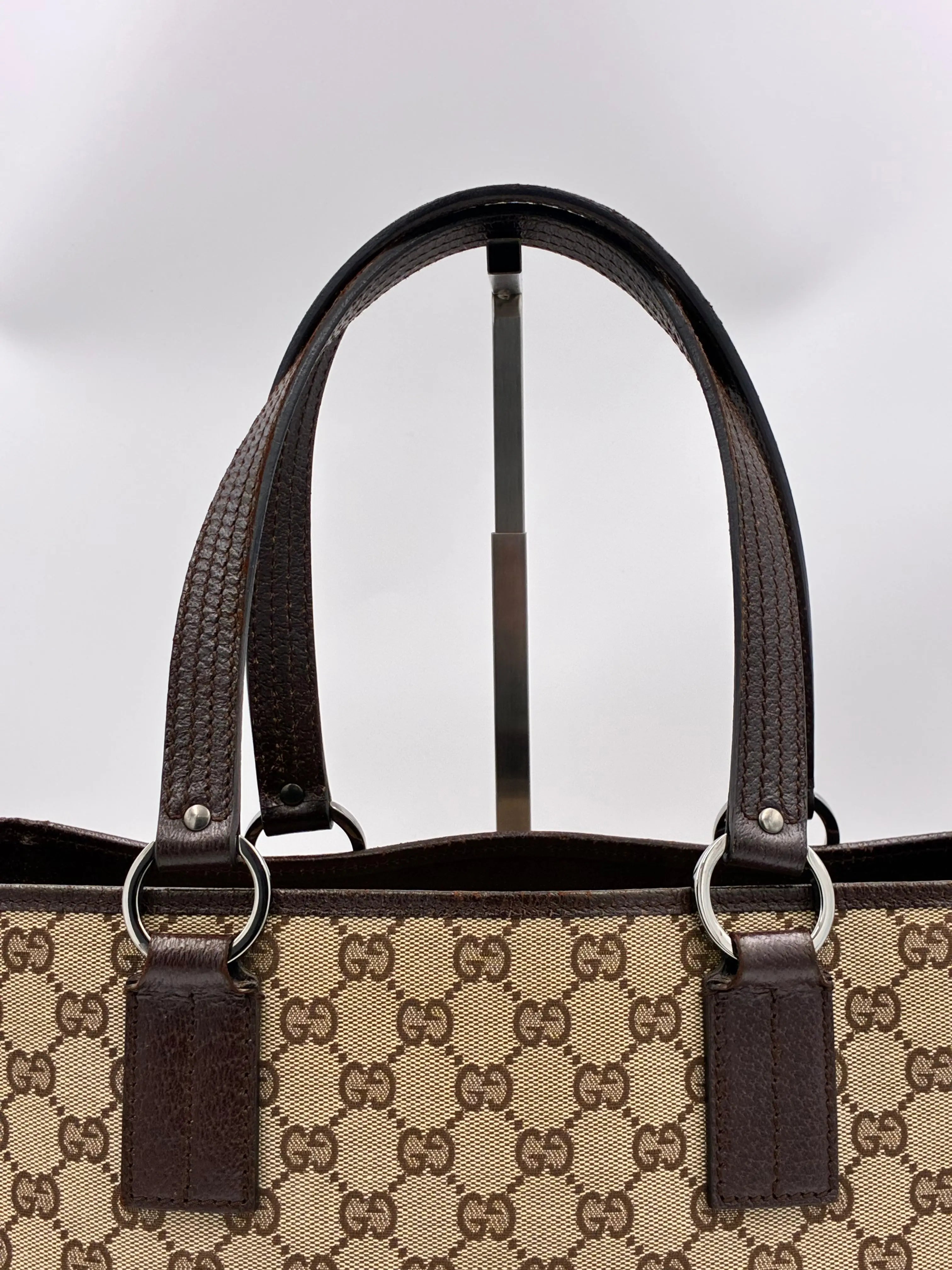 Preloved | Gucci GG Monogram Totebag Håndtaske i Brun Canvas Gucci