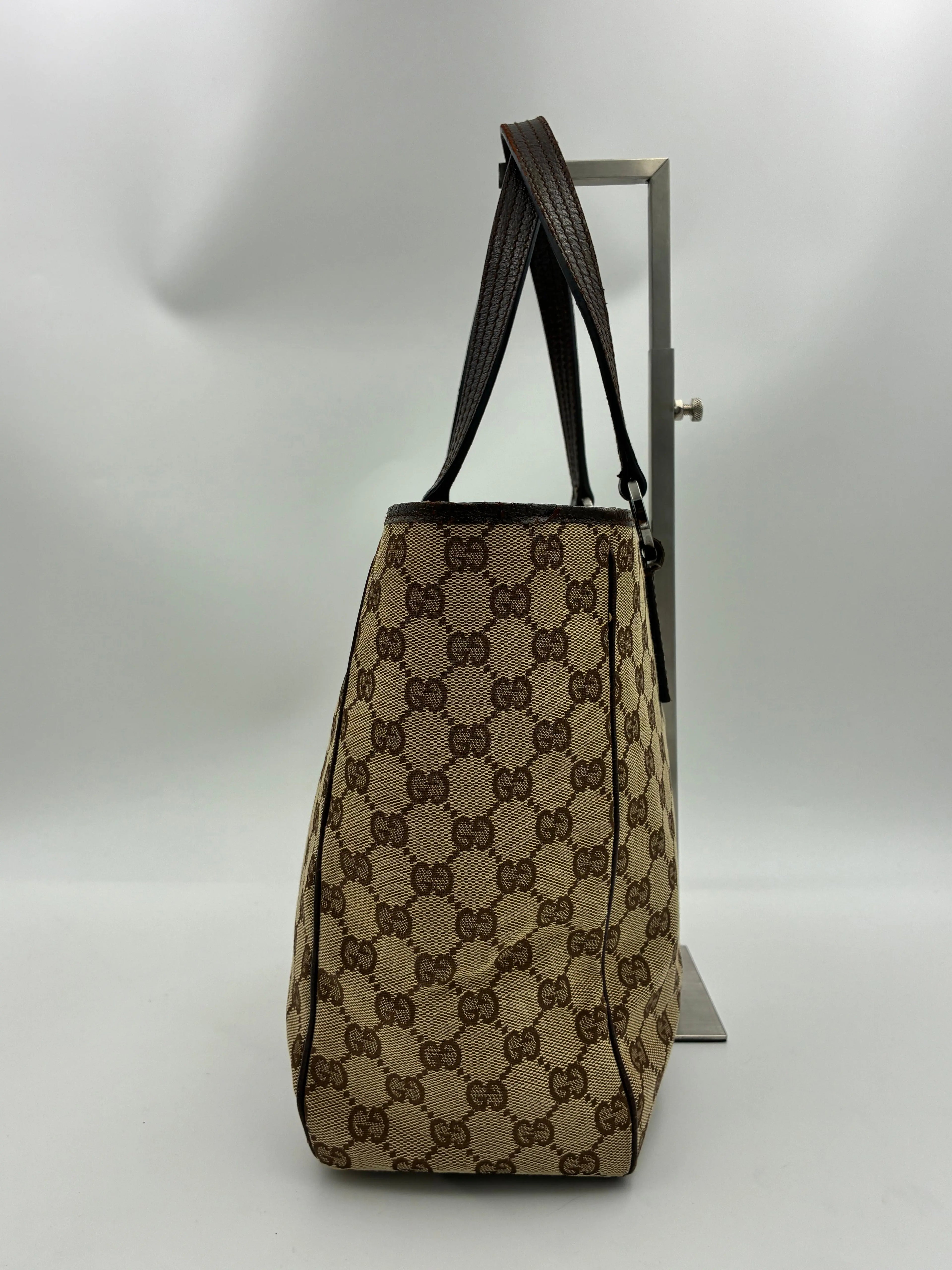 Preloved | Gucci GG Monogram Totebag Håndtaske i Brun Canvas Gucci