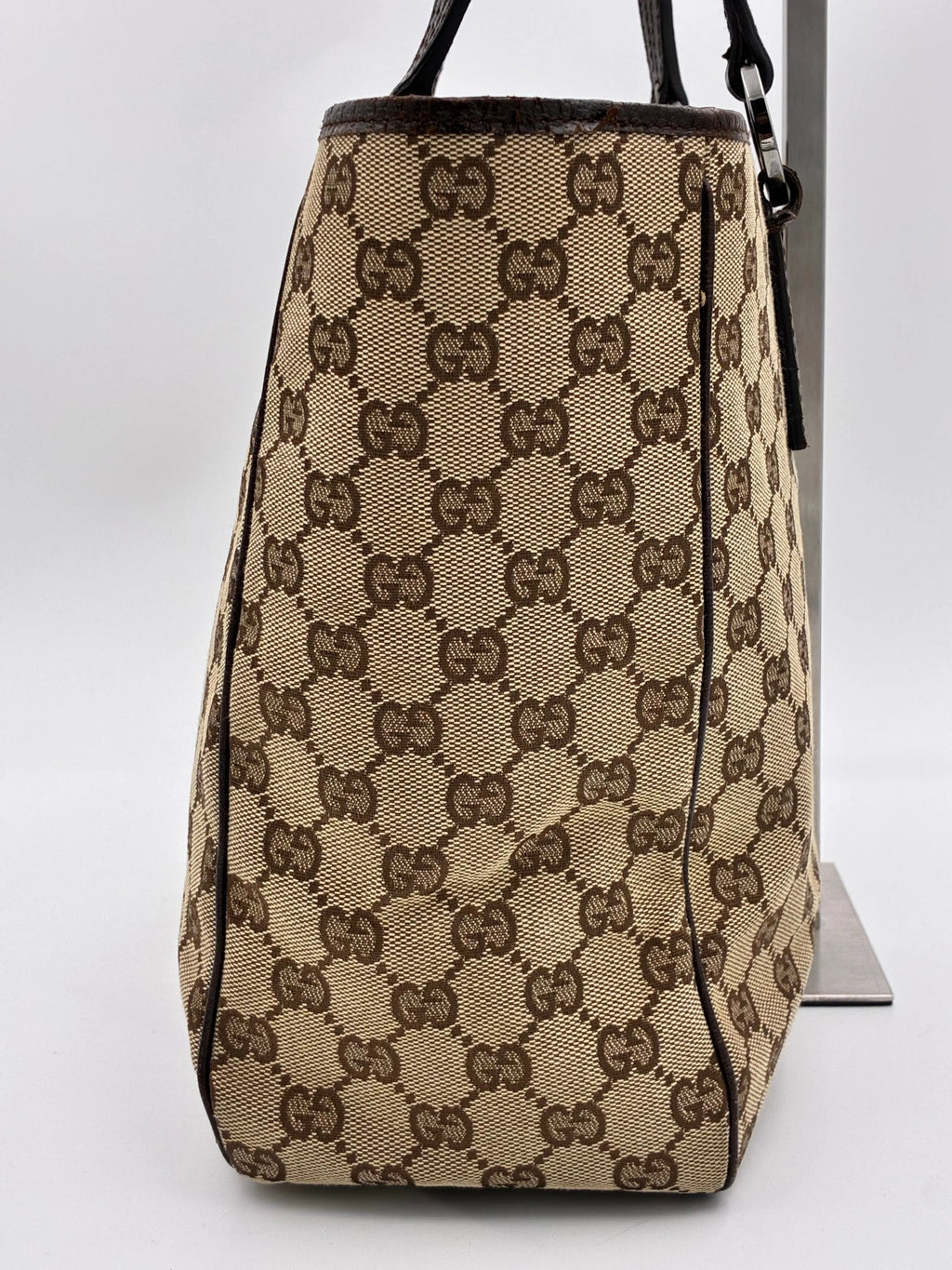 Preloved | Gucci GG Monogram Totebag Håndtaske i Brun Canvas Gucci