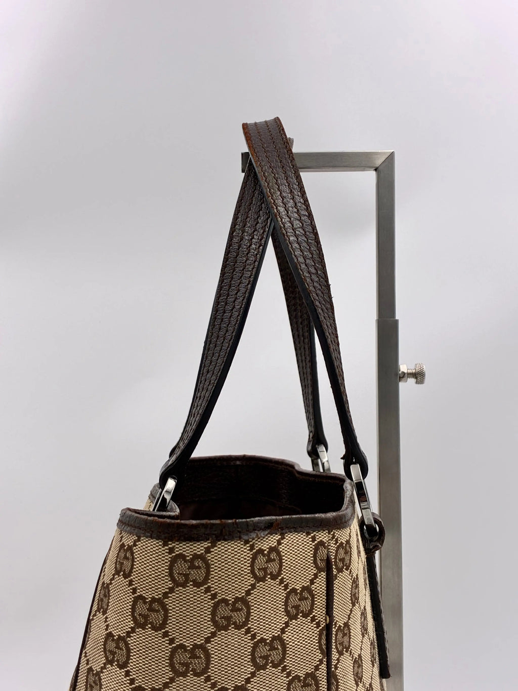 Preloved | Gucci GG Monogram Totebag Håndtaske i Brun Canvas Gucci