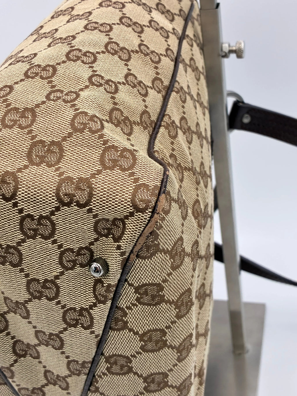 Preloved | Gucci GG Monogram Totebag Håndtaske i Brun Canvas Gucci