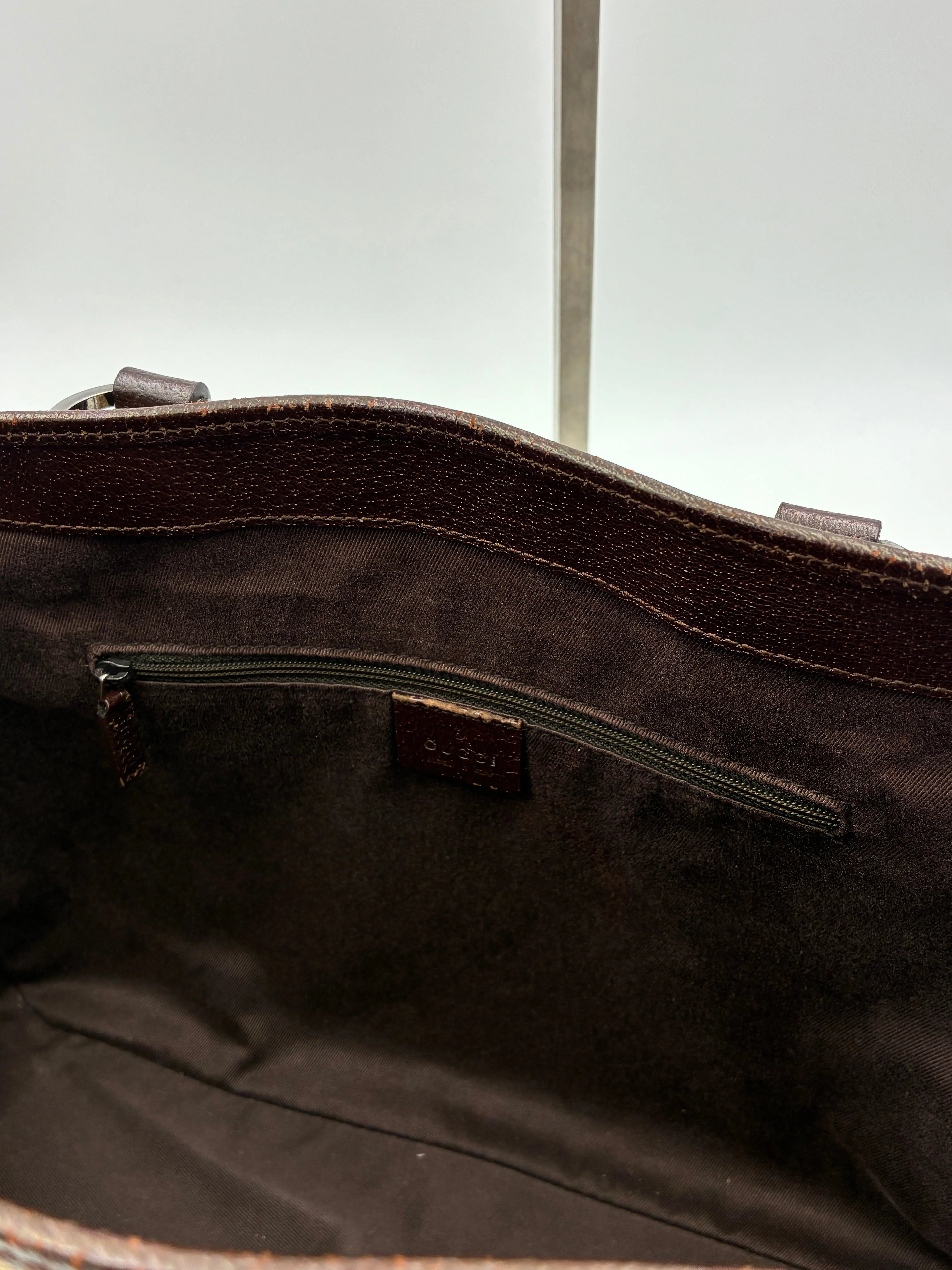 Preloved | Gucci GG Monogram Totebag Håndtaske i Brun Canvas Gucci