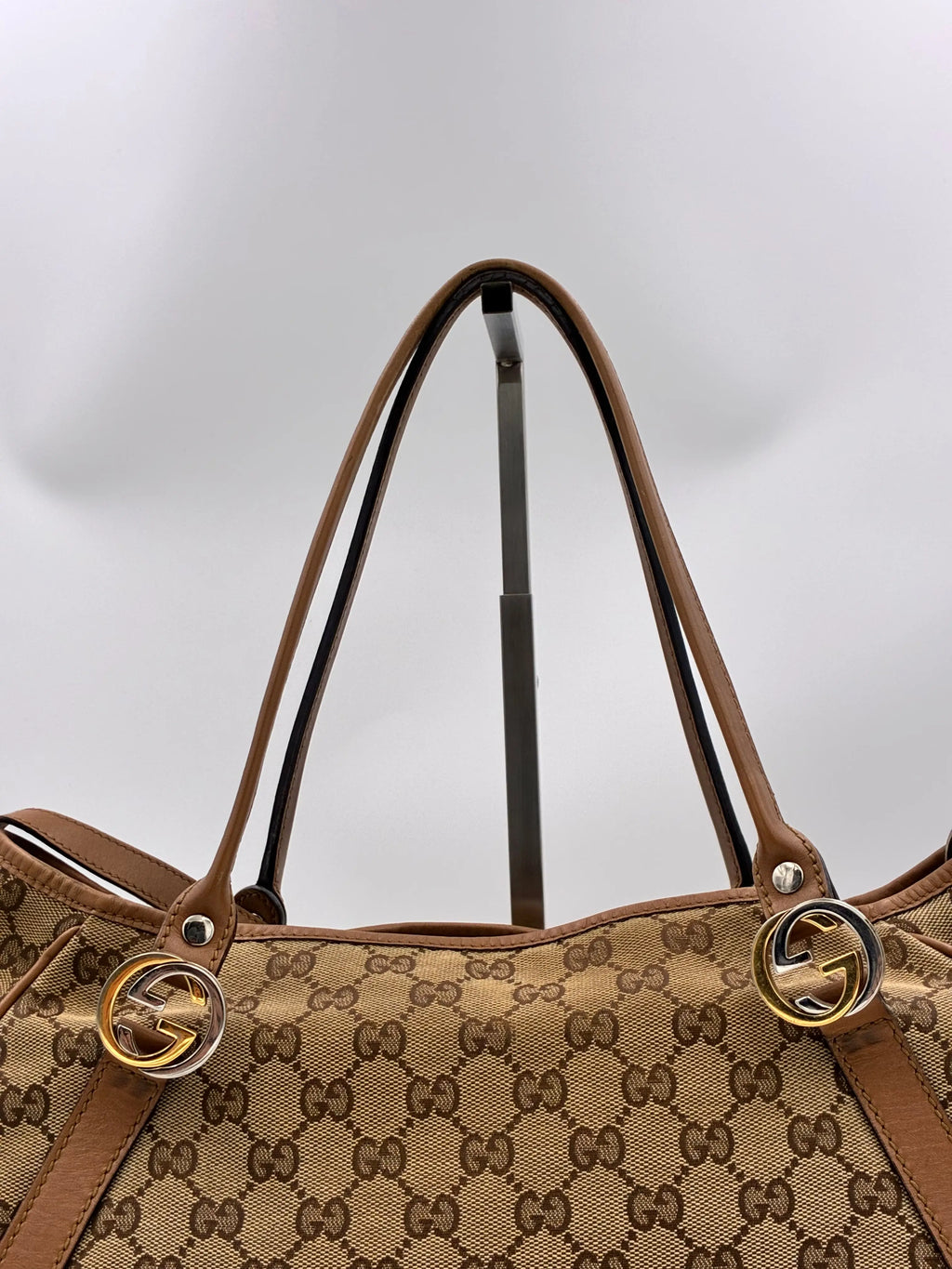 Preloved | Gucci GG Monogram Skuldertaske i Brun Canvas Gucci