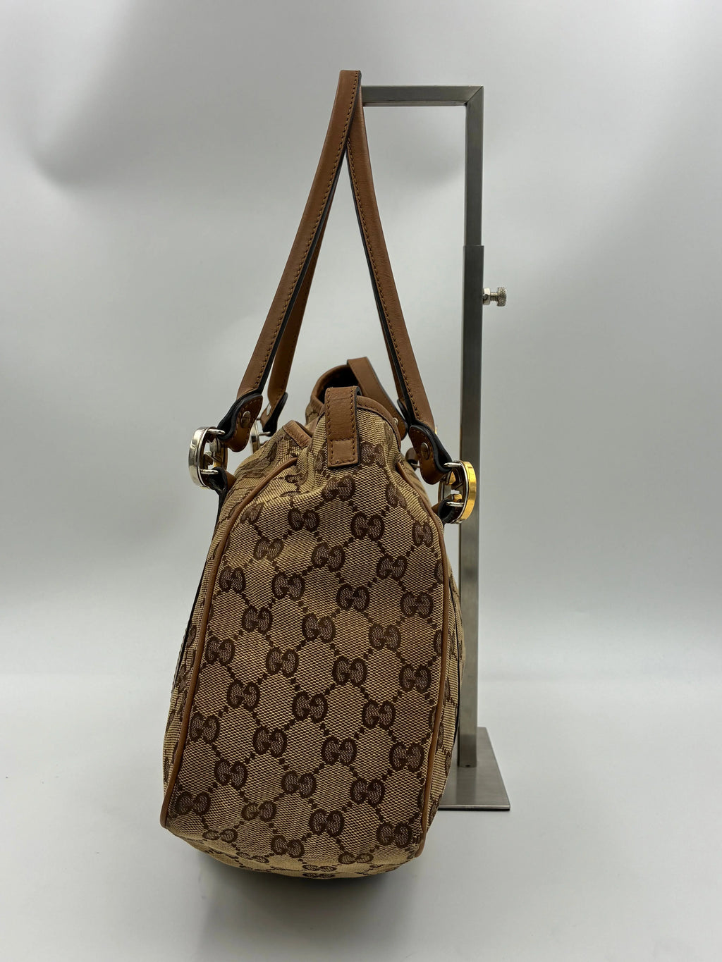Preloved | Gucci GG Monogram Skuldertaske i Brun Canvas Gucci