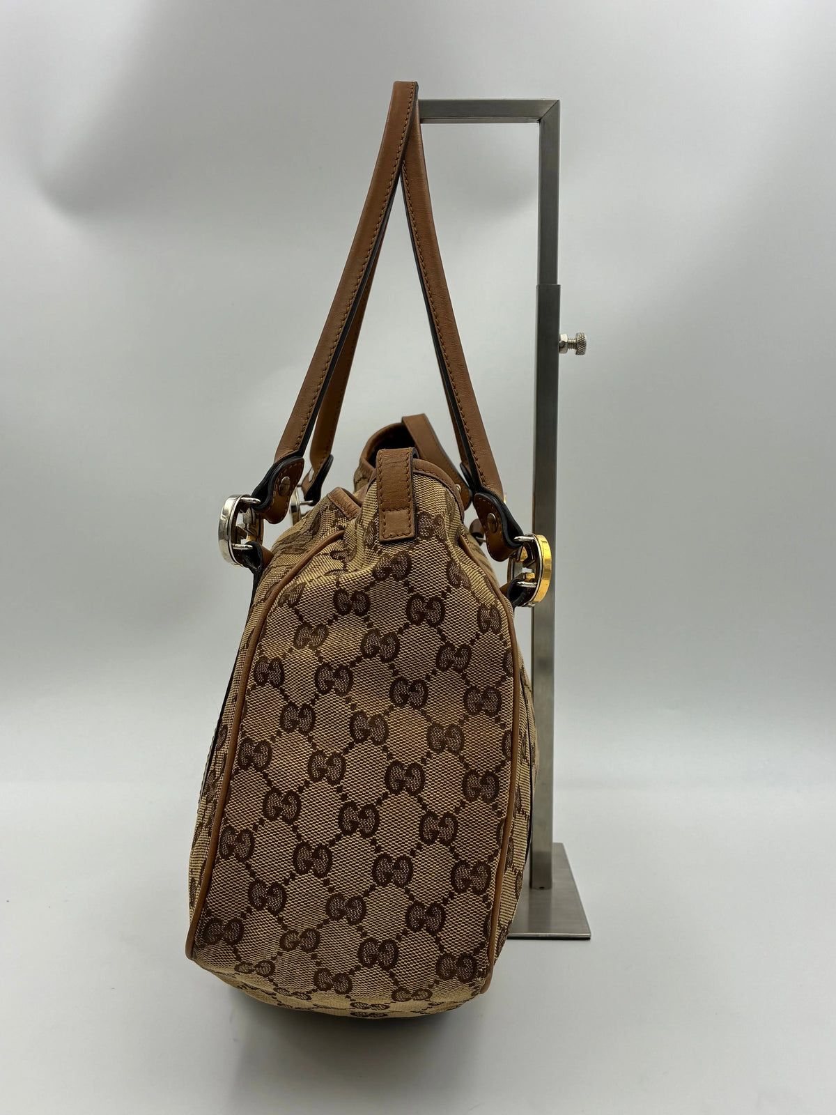 Preloved | Gucci GG Monogram Skuldertaske i Brun Canvas Gucci