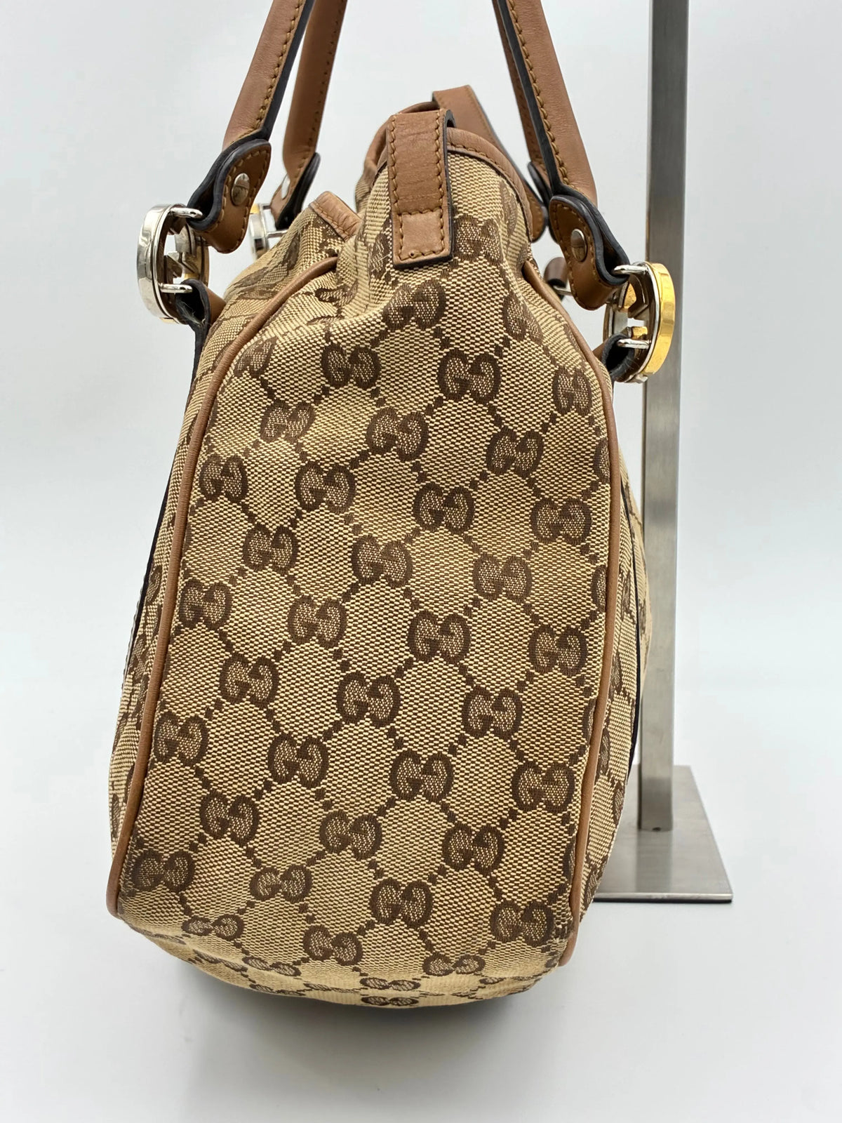 Preloved | Gucci GG Monogram Skuldertaske i Brun Canvas Gucci