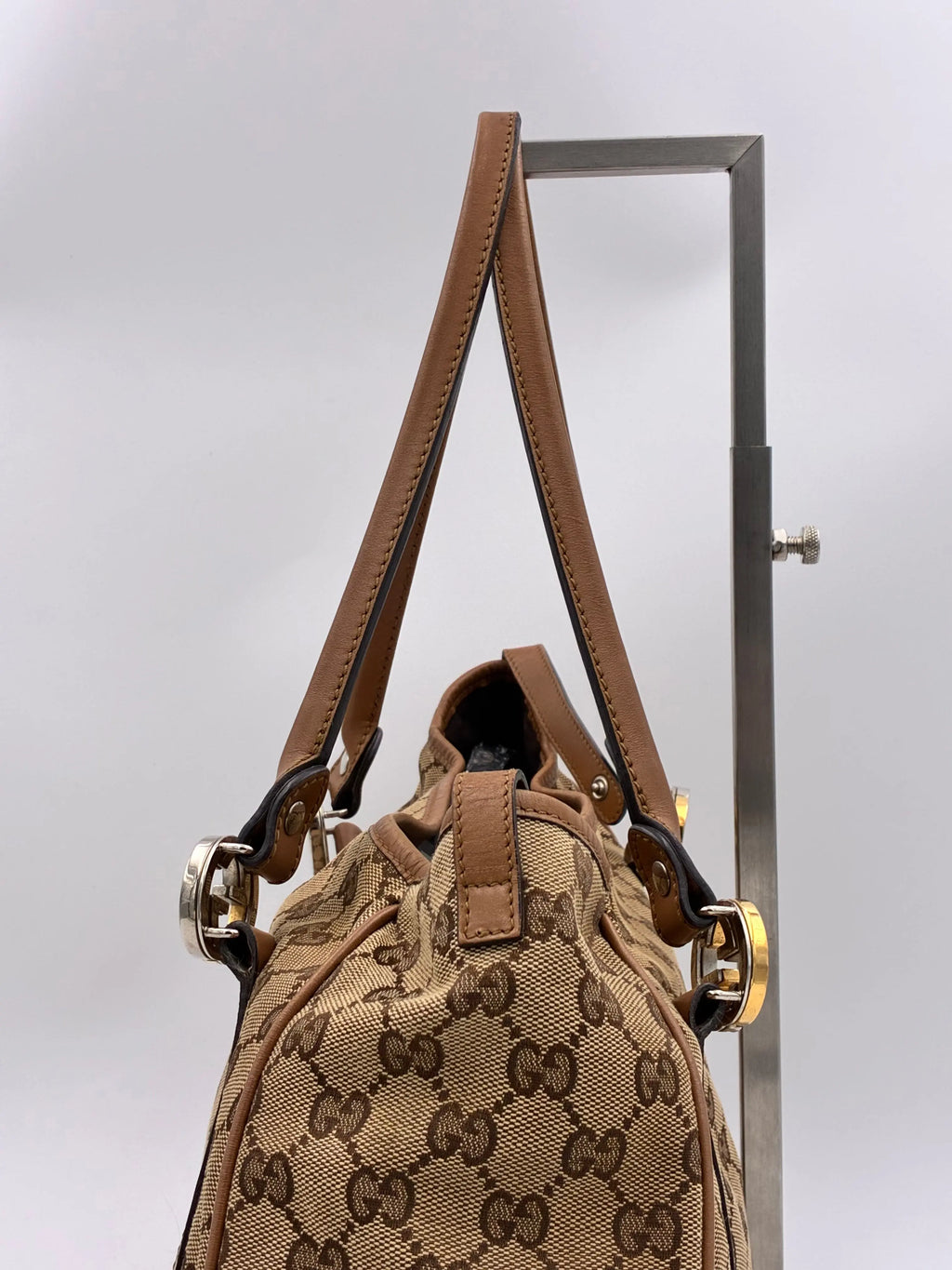 Preloved | Gucci GG Monogram Skuldertaske i Brun Canvas Gucci