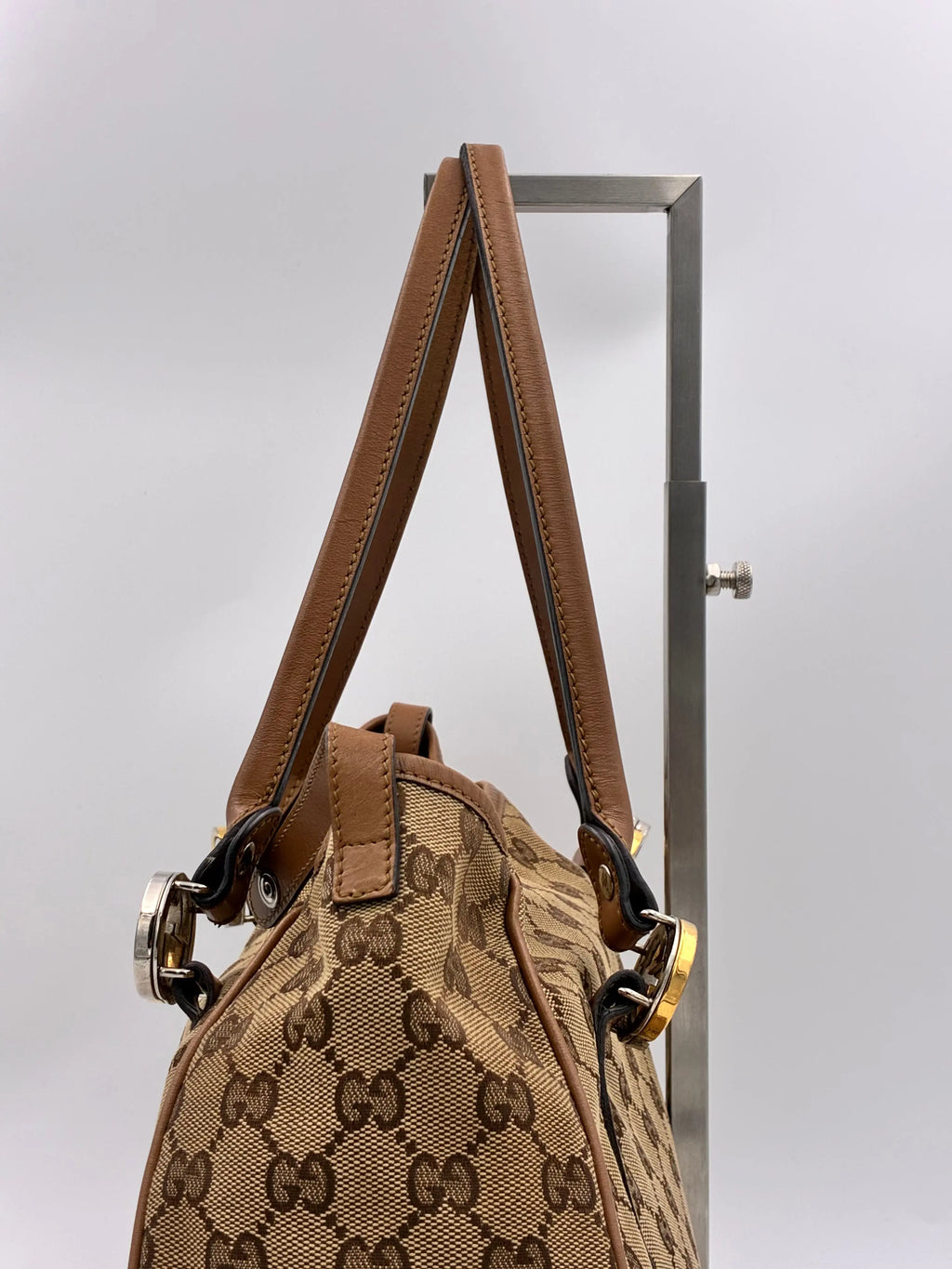 Preloved | Gucci GG Monogram Skuldertaske i Brun Canvas Gucci