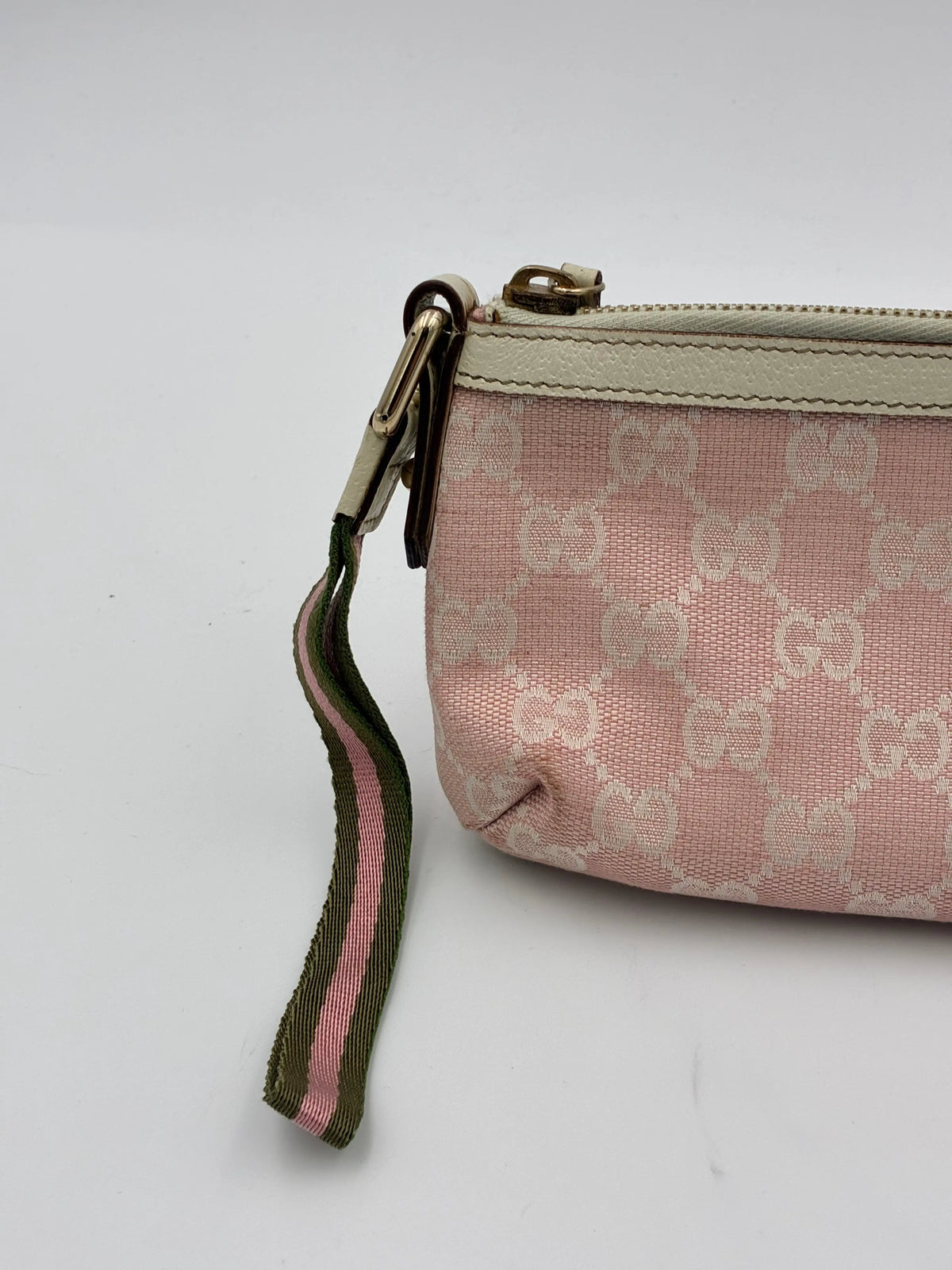 Preloved | Gucci GG Monogram Håndtaske i Lyserød Canvas Gucci