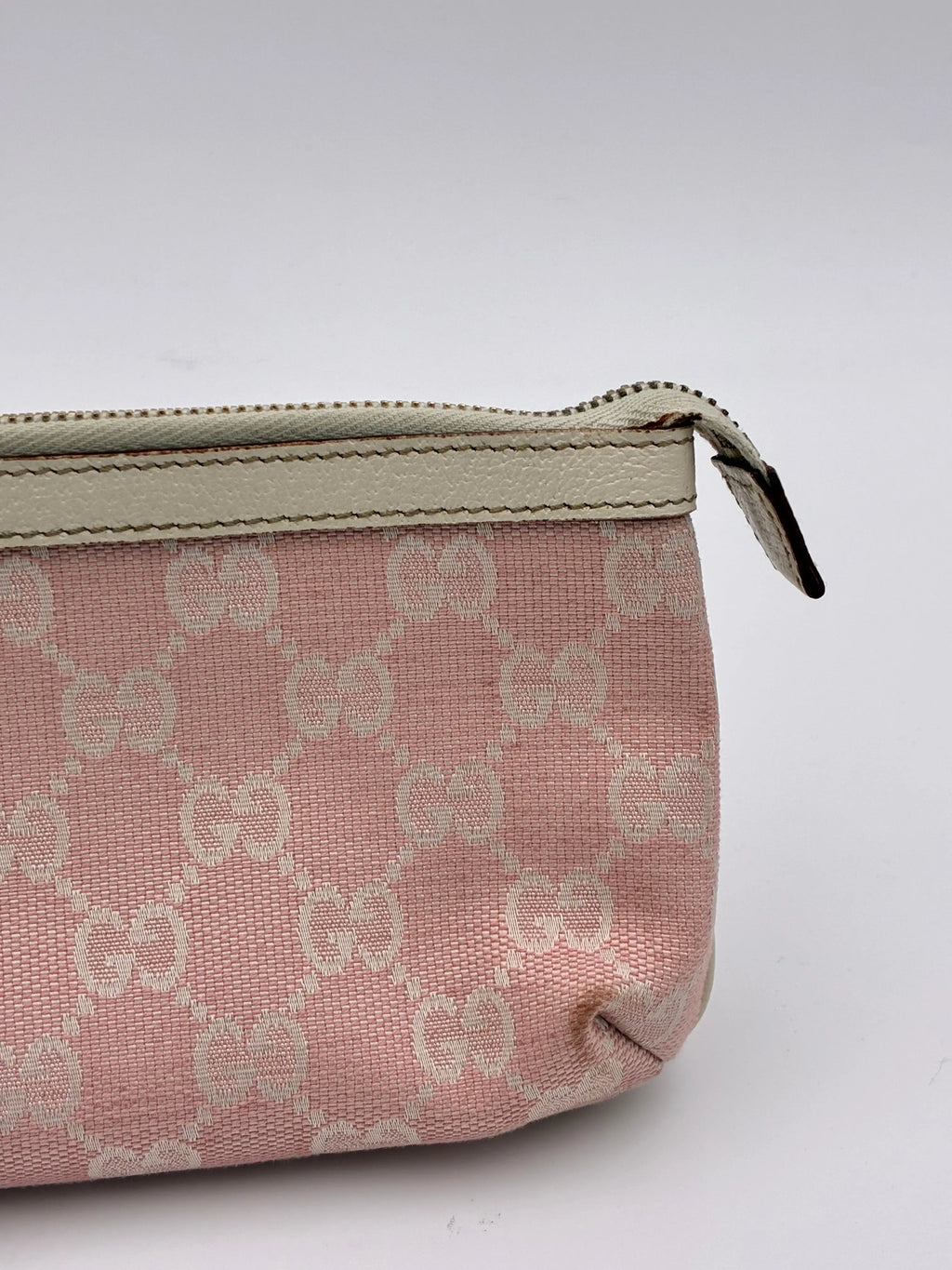 Preloved | Gucci GG Monogram Håndtaske i Lyserød Canvas Gucci