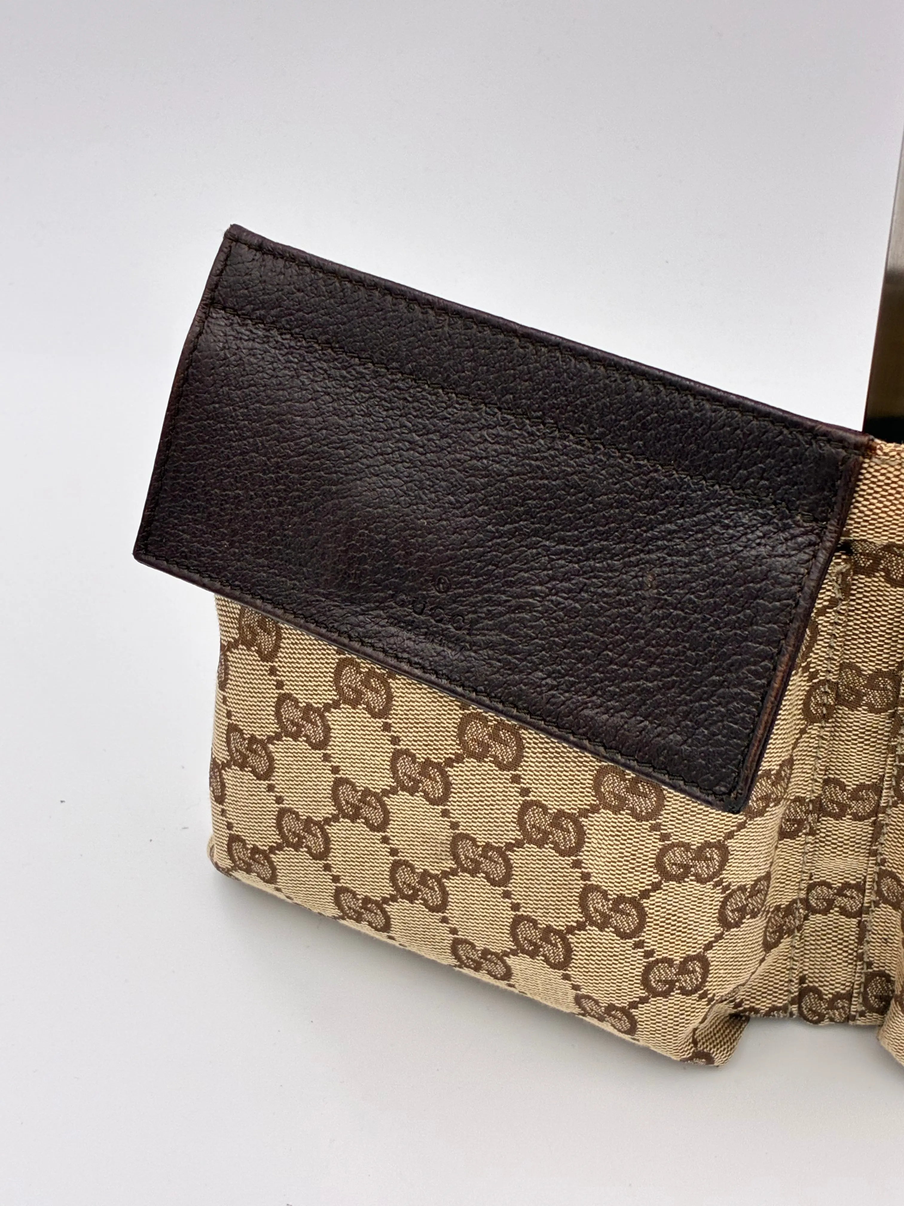 Preloved | Gucci GG Monogram Bæltetaske i Brun Canvas Gucci