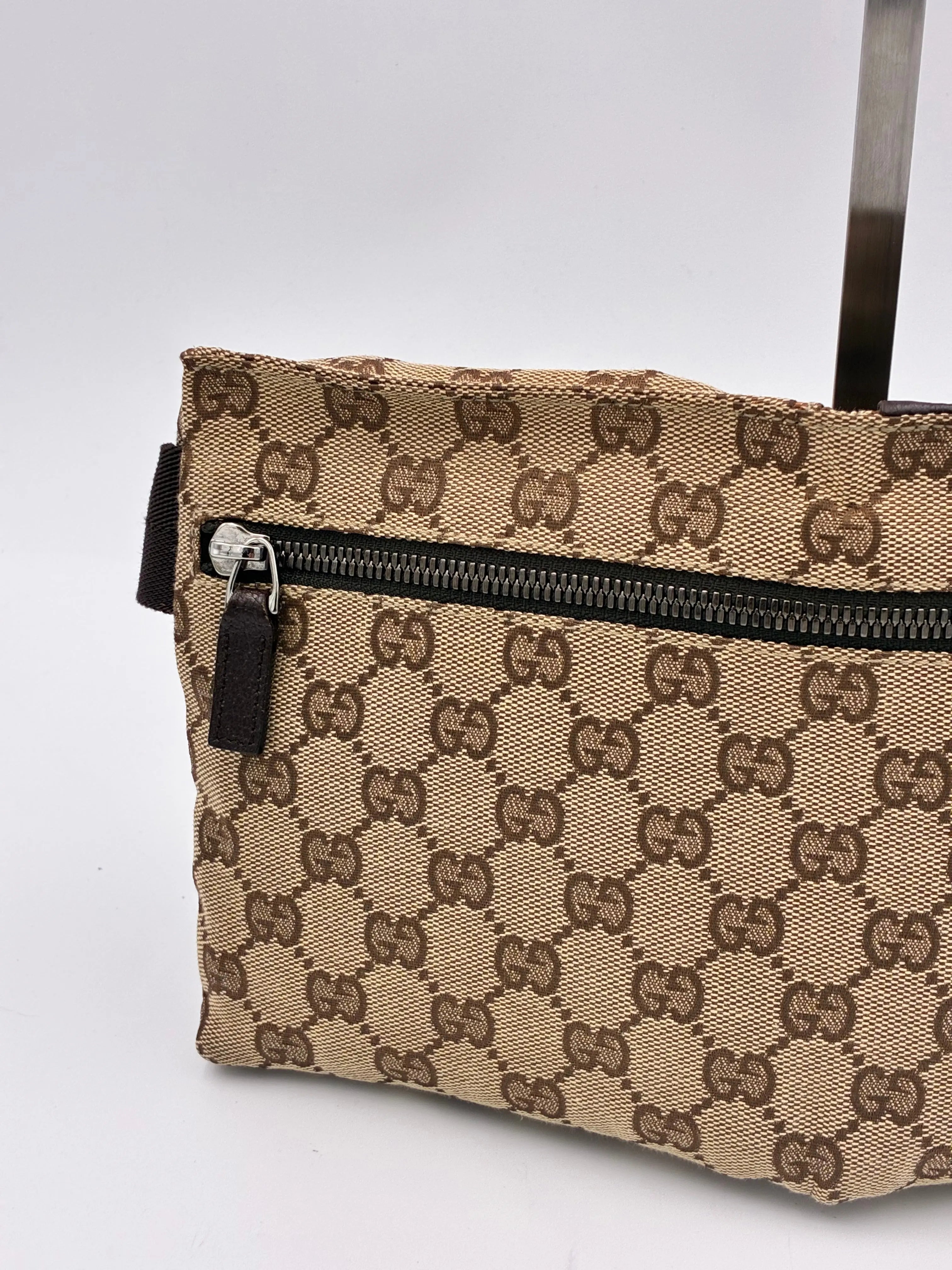 Preloved | Gucci GG Monogram Bæltetaske i Brun Canvas Gucci