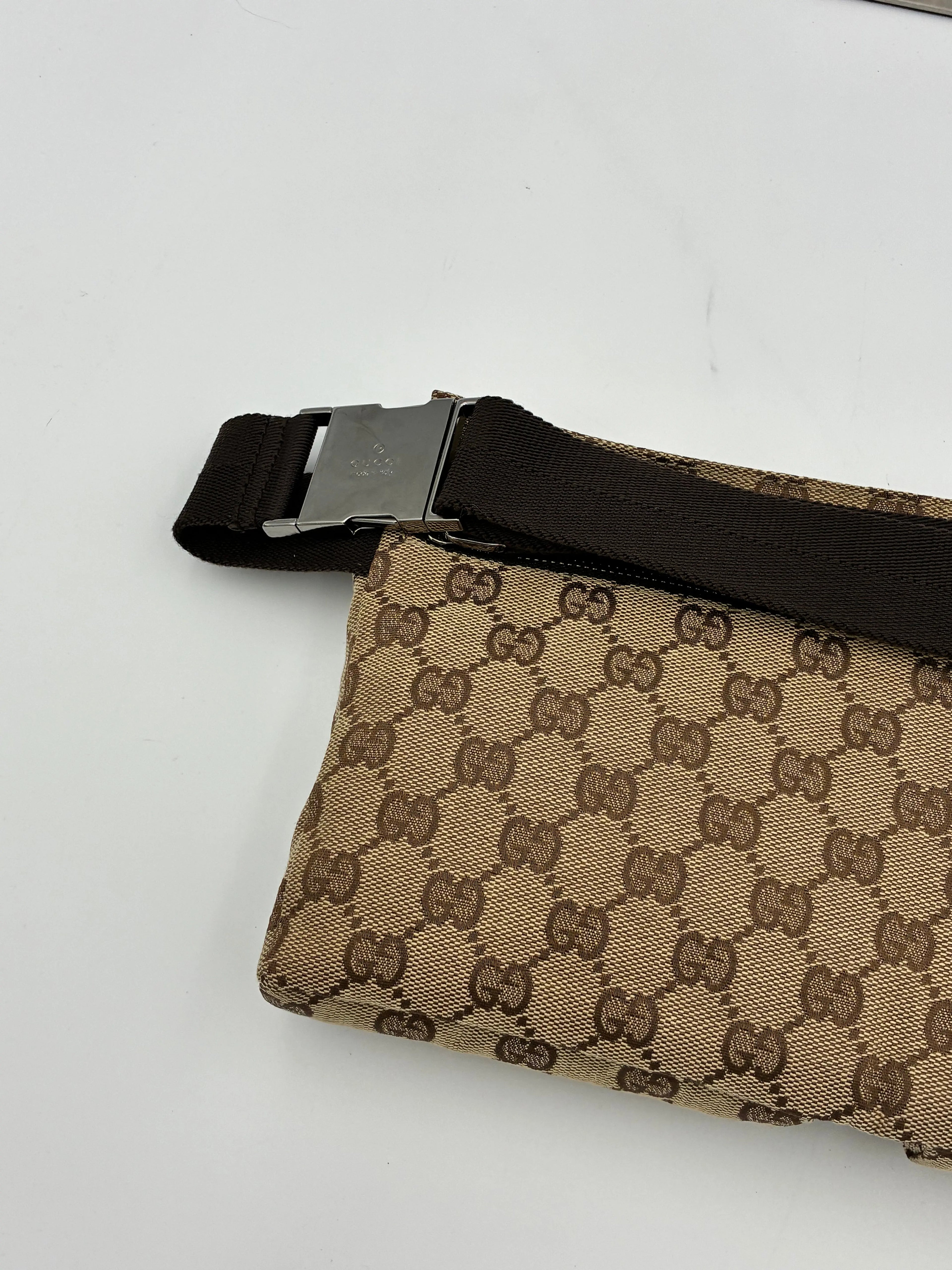 Preloved | Gucci GG Monogram Bæltetaske i Brun Canvas Gucci