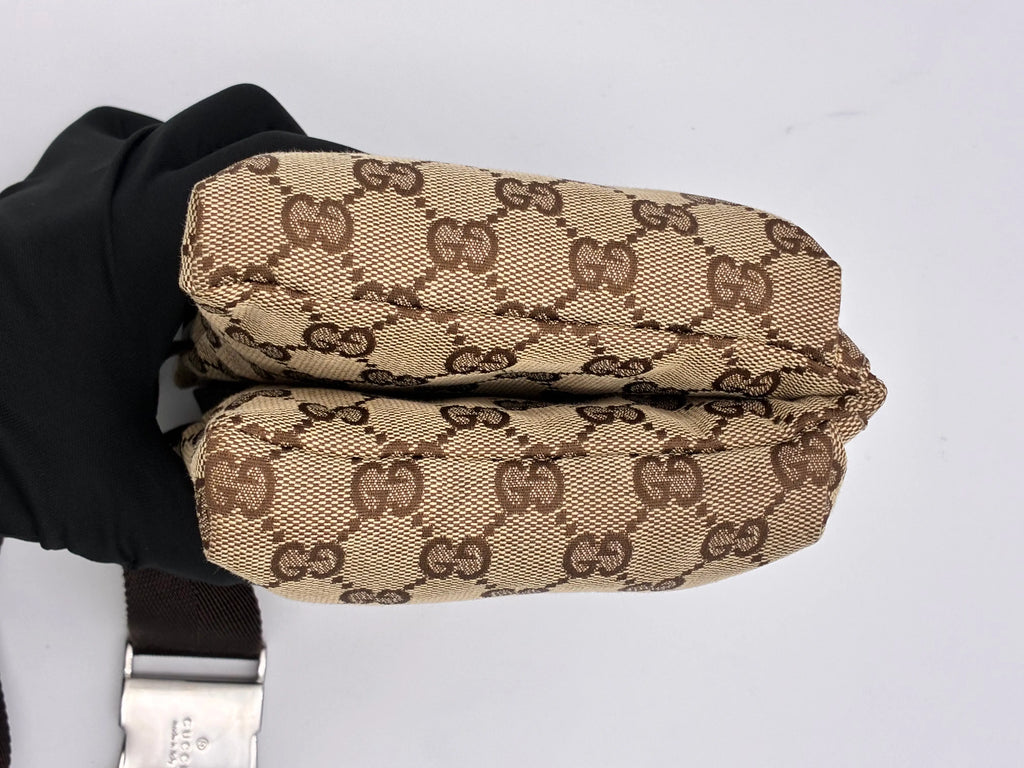 Preloved | Gucci GG Monogram Bæltetaske i Brun Canvas Gucci