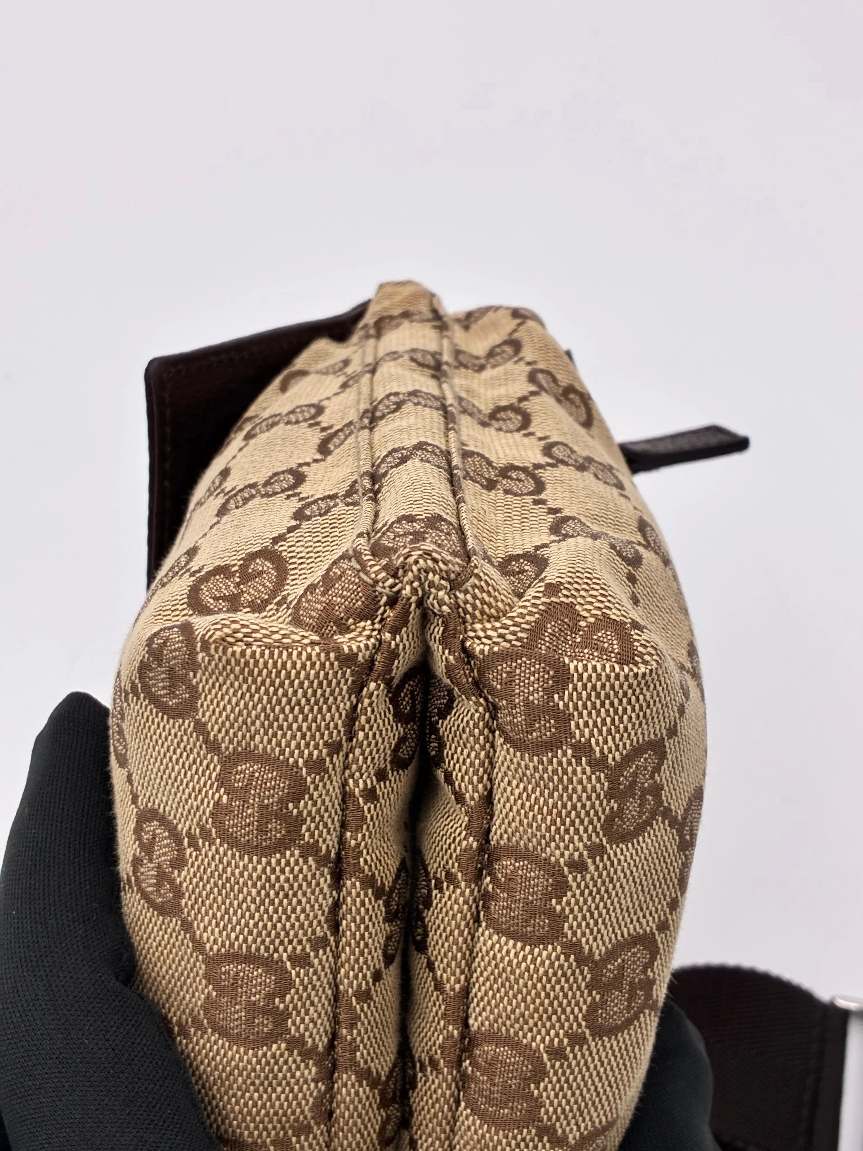 Preloved | Gucci GG Monogram Bæltetaske i Brun Canvas Gucci