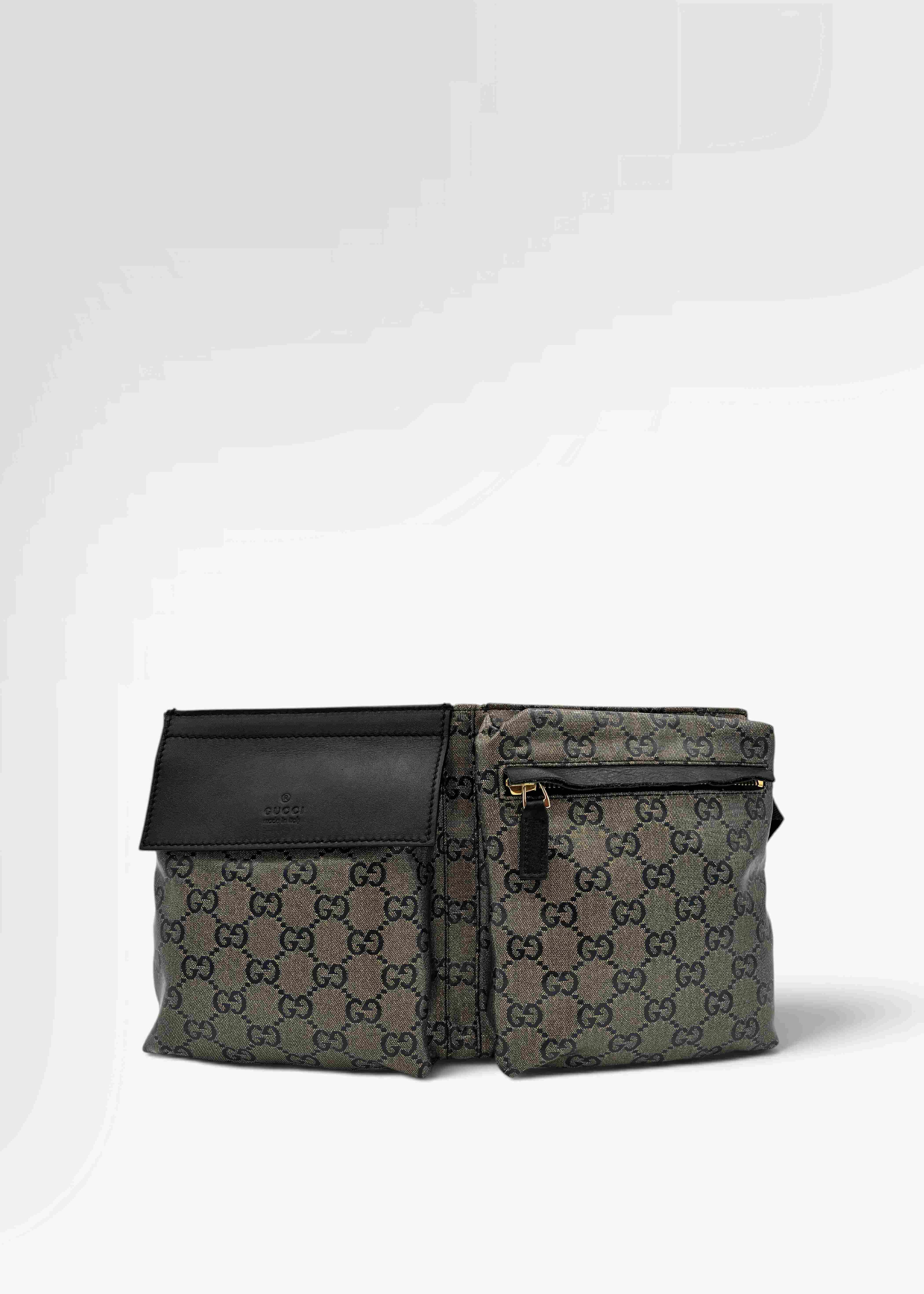 Preloved | Gucci GG Supreme Monogram Bæltetaske i Sølv Grå Canvas Gucci