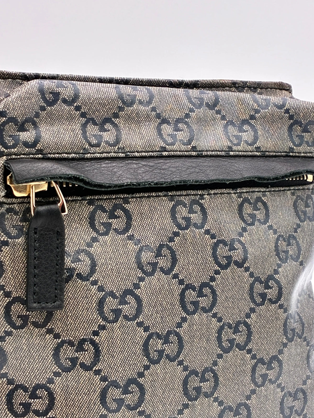 Preloved | Gucci GG Supreme Monogram Bæltetaske i Sølv Grå Canvas Gucci