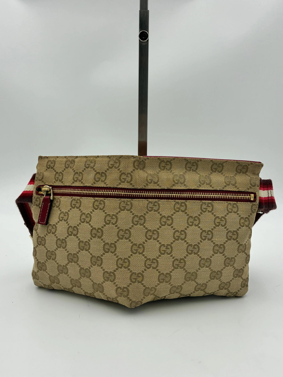 Preloved | Gucci GG Monogram Bæltetaske i Bordeaux Canvas Gucci