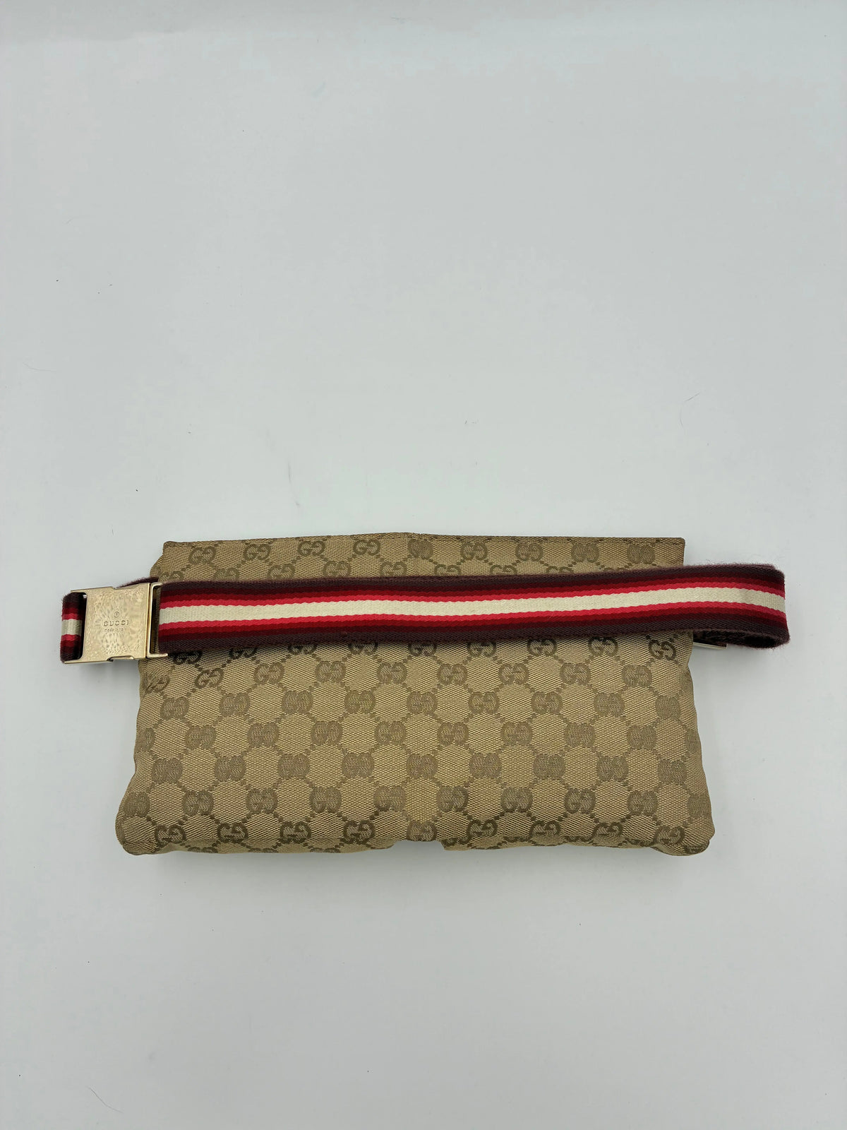 Preloved | Gucci GG Monogram Bæltetaske i Bordeaux Canvas Gucci